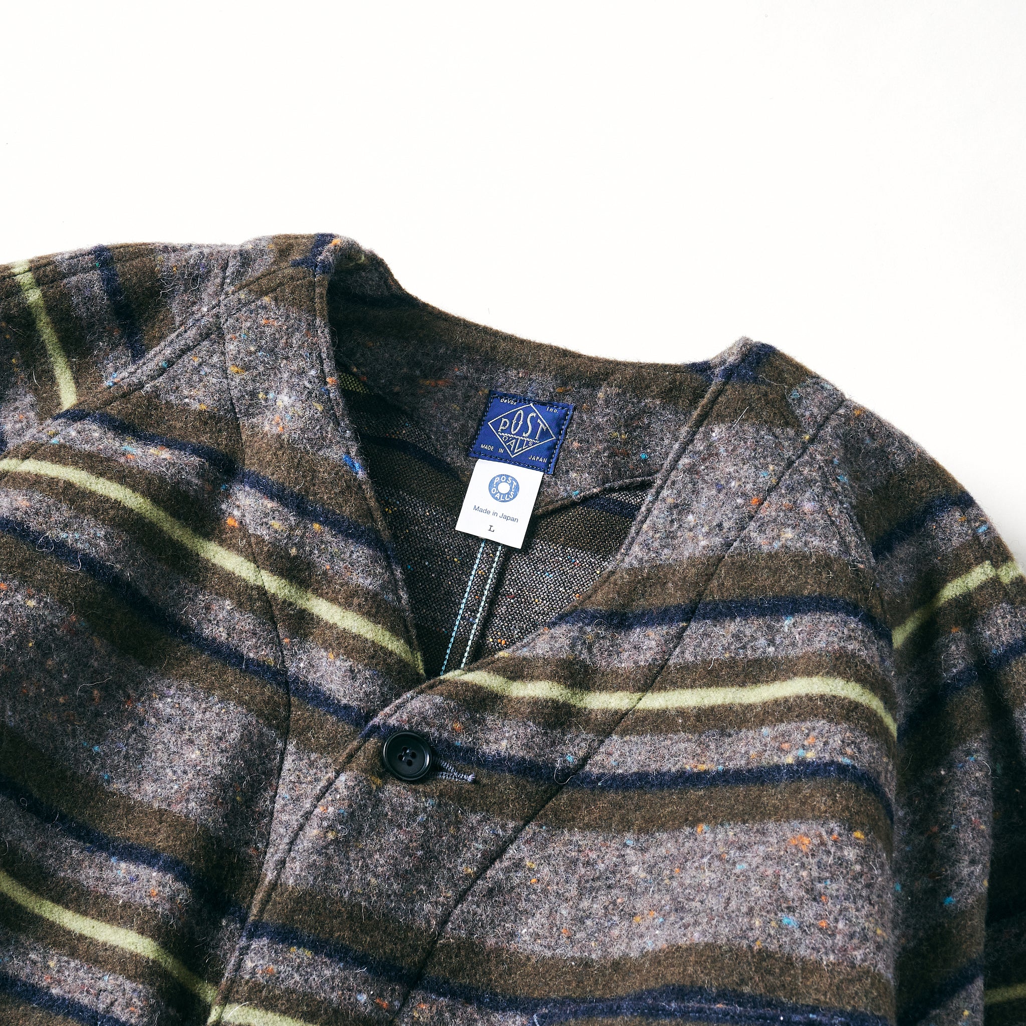 #3113DV-TWG POST43 DV : trashed wool green stripe