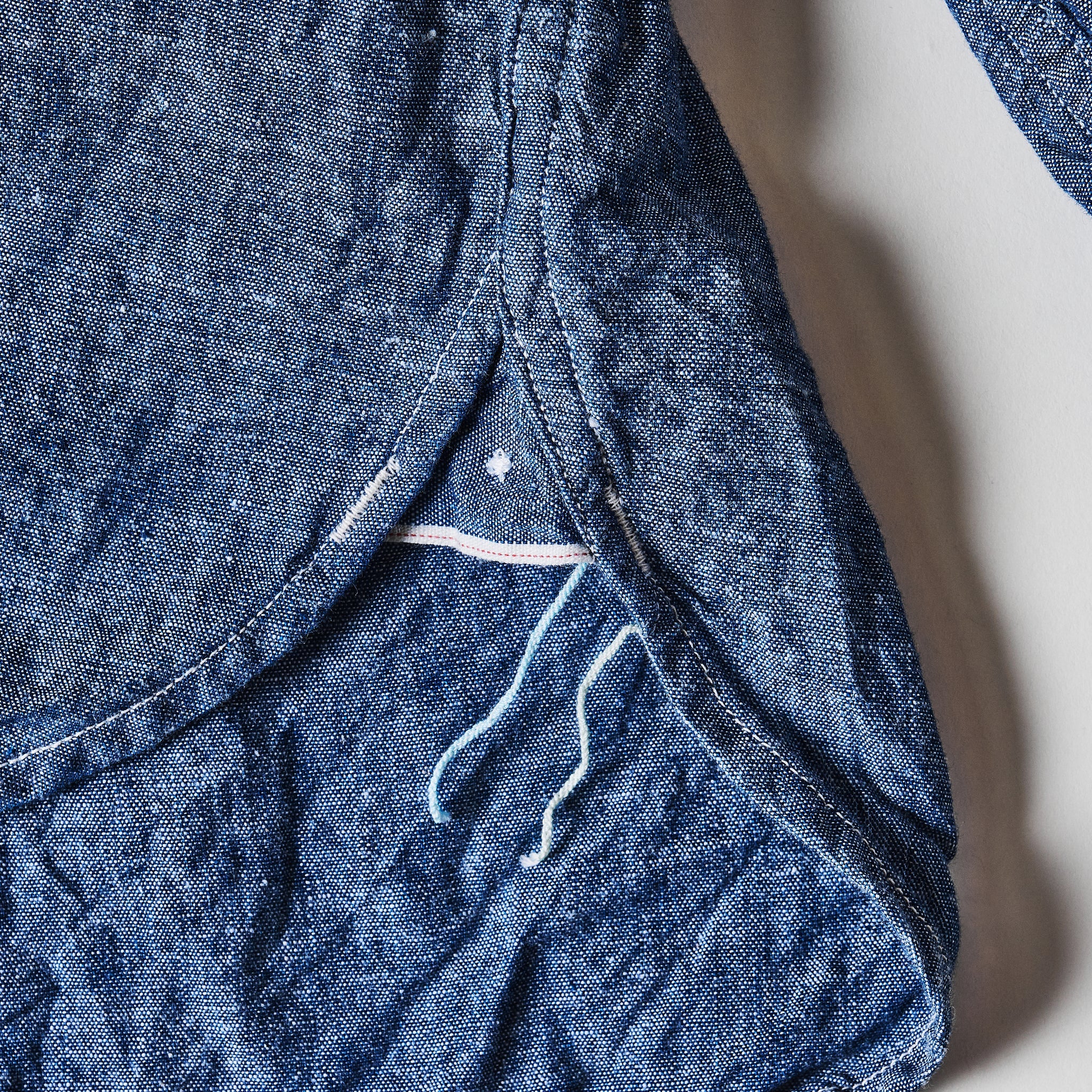 #1203-CC Band collar shirt : classic chambray (23FW)