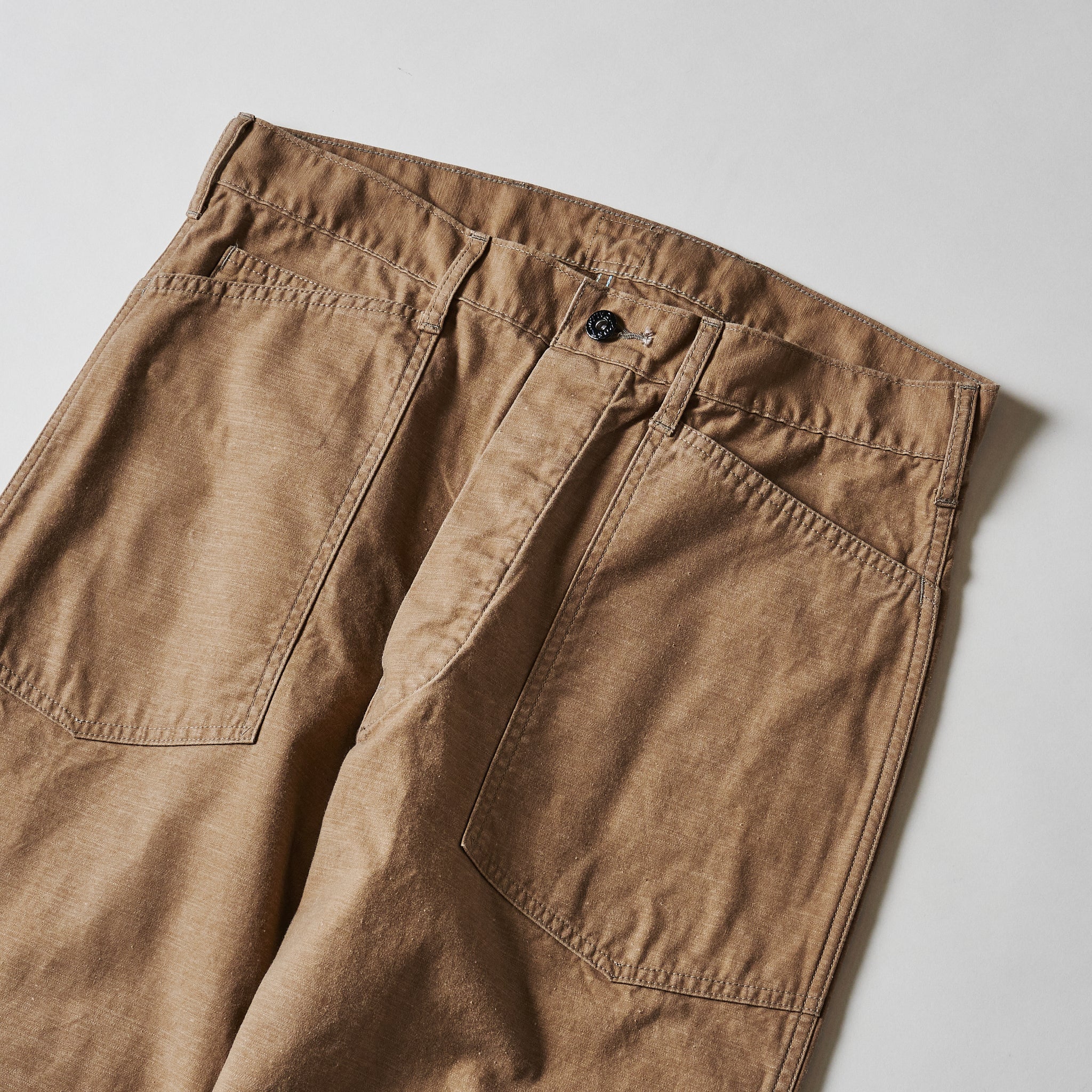 #1301-VMK Army Pants : vintage sateen dark khaki
