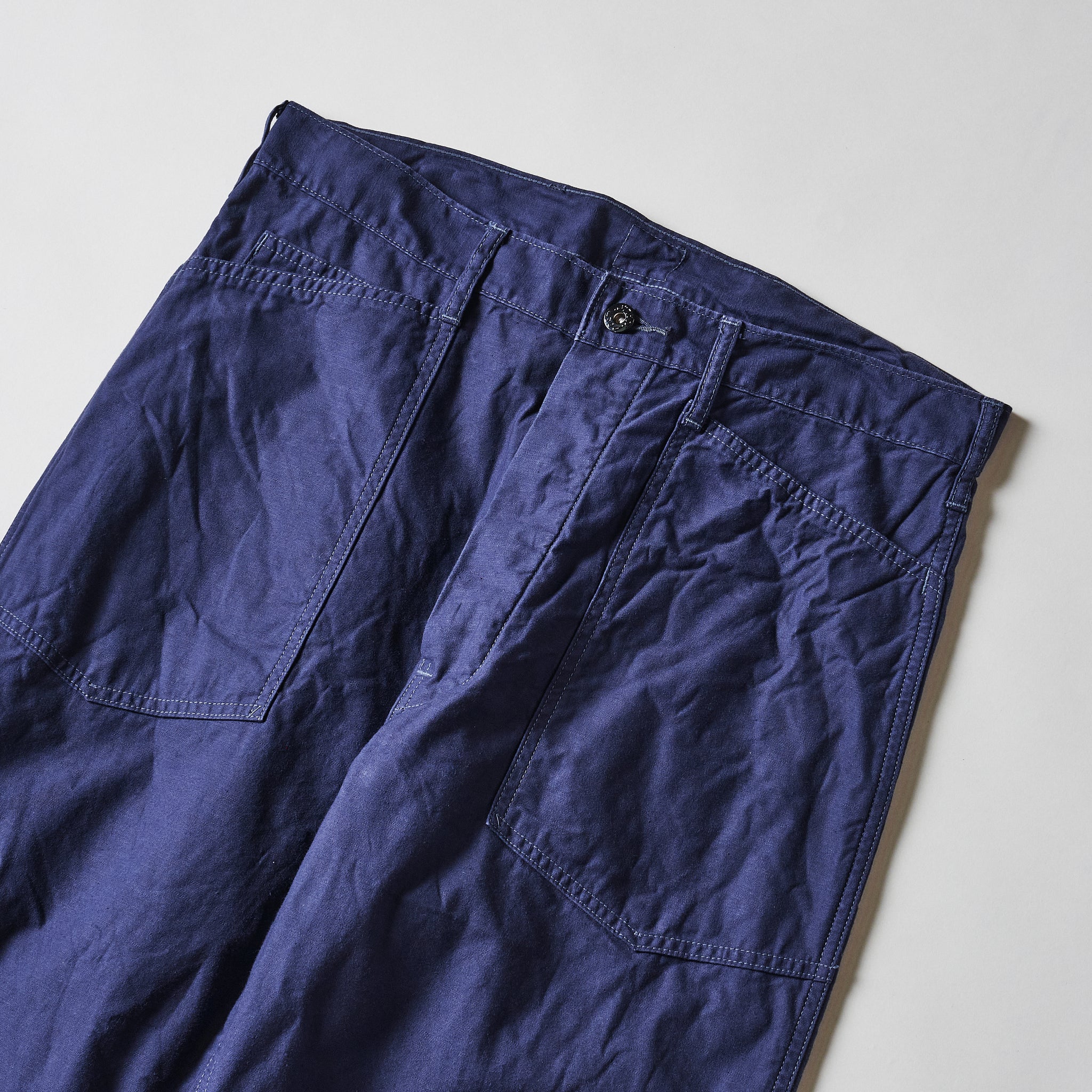#1301-VMN Army Pants : vintage sateen navy
