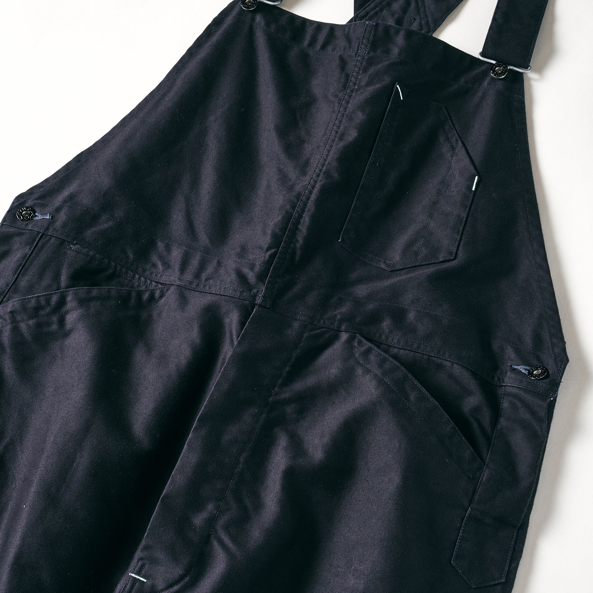 #1401-MB No.1 Overalls : vintage moleskin black