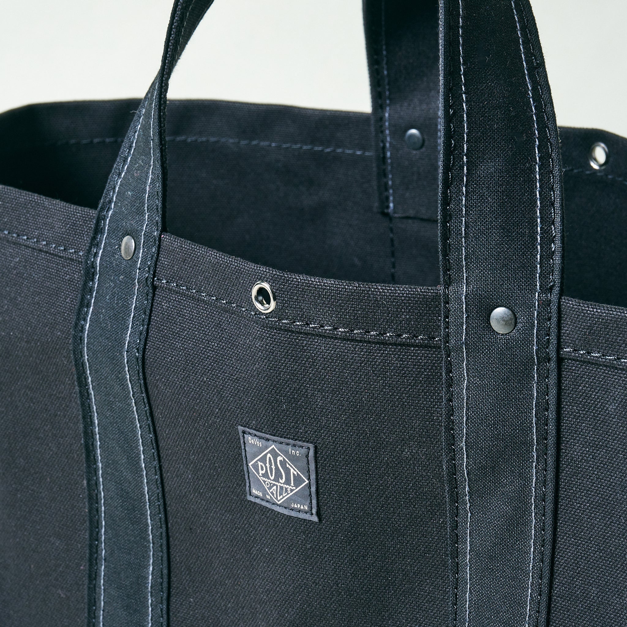 #4204-CB Bell Tote (L) : cotton canvas black