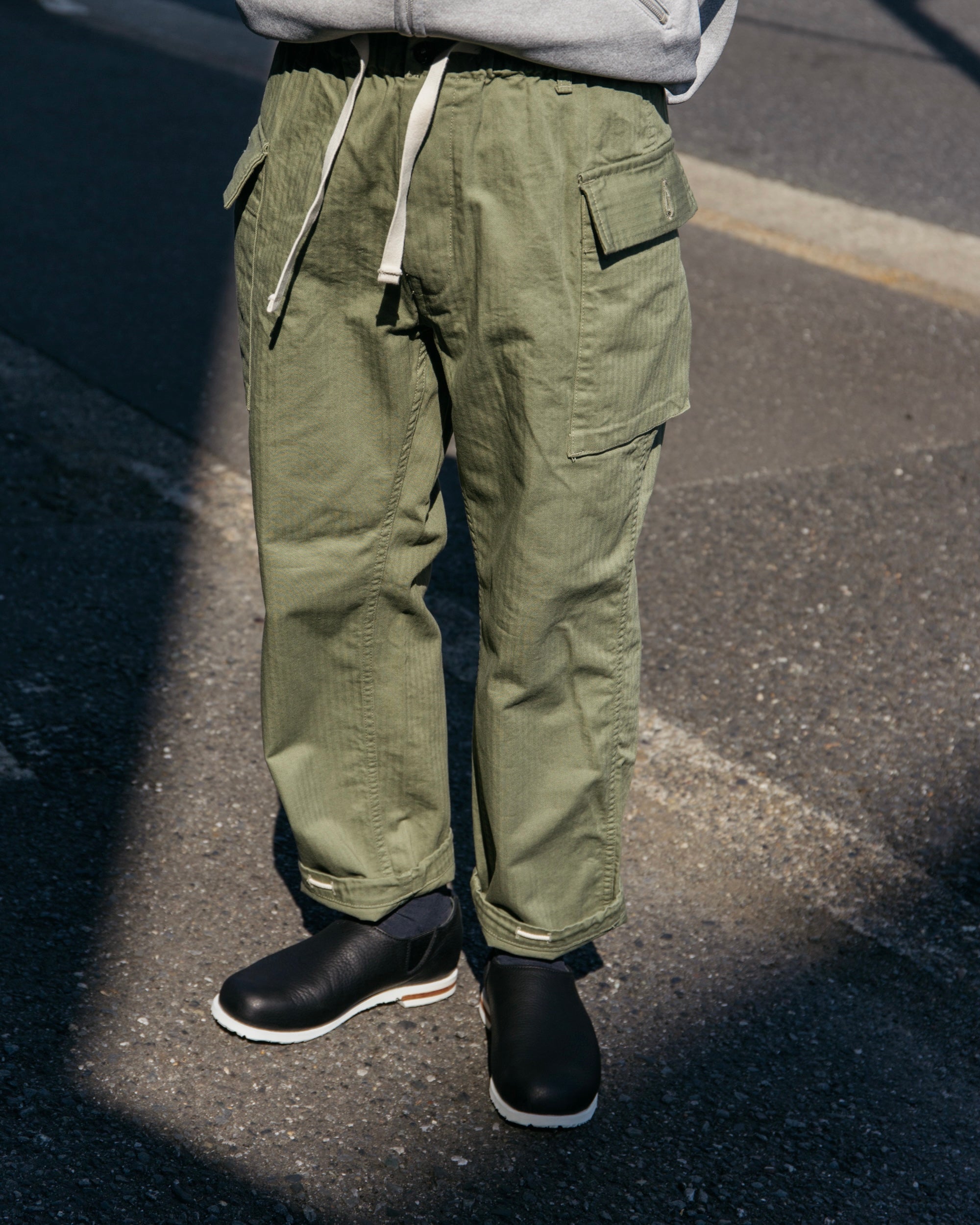 #3308 EZ WALKABOUT Pants: cotton HBT sage green 