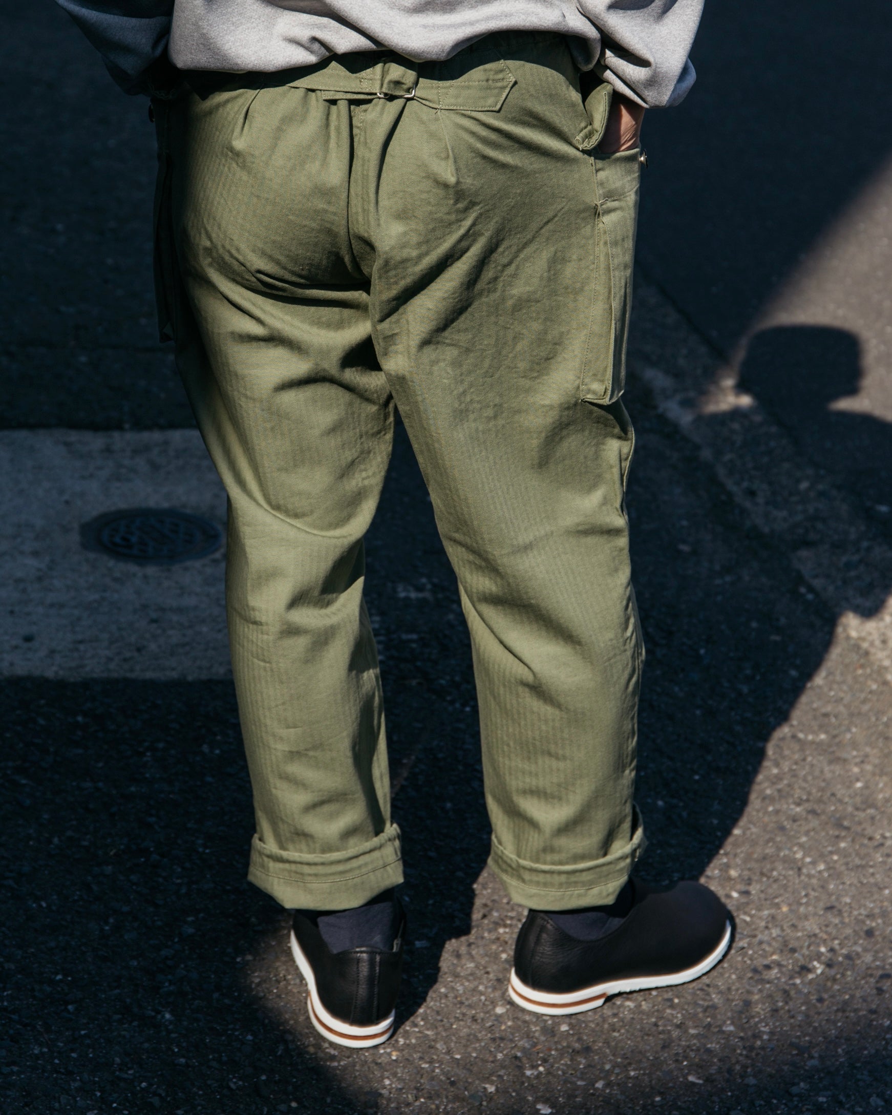 #3308 EZ WALKABOUT Pants: cotton HBT sage green 