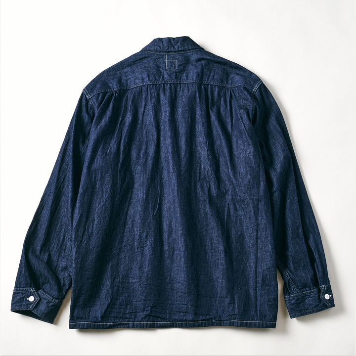 トップス post overalls 1208 New Shirts navy 1208B-CC New Basic Shirt : classic chambray indigo – POST OʼALLS