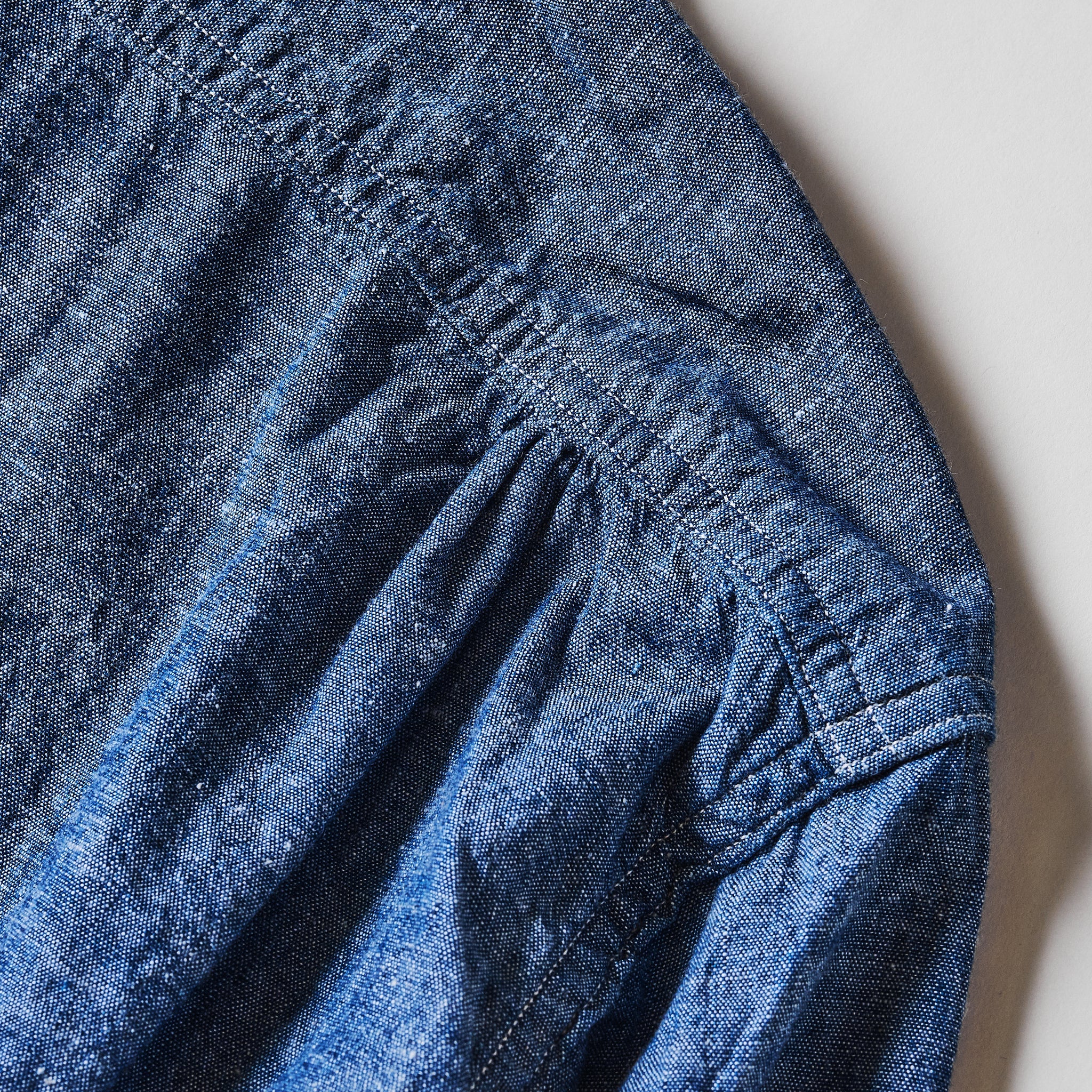 #1203-CC Band collar shirt : classic chambray (23FW)