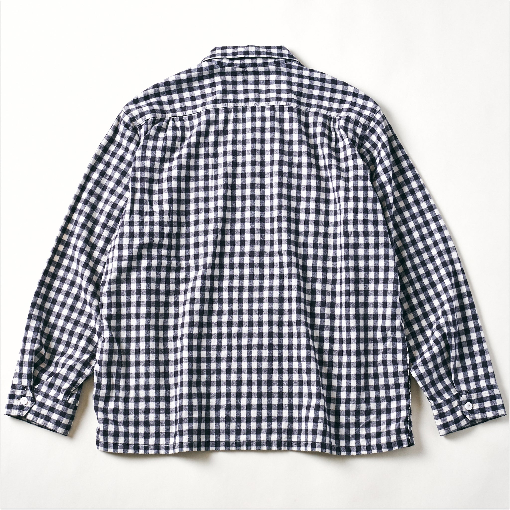 #1208-FBB New Shirt : flannel block check black