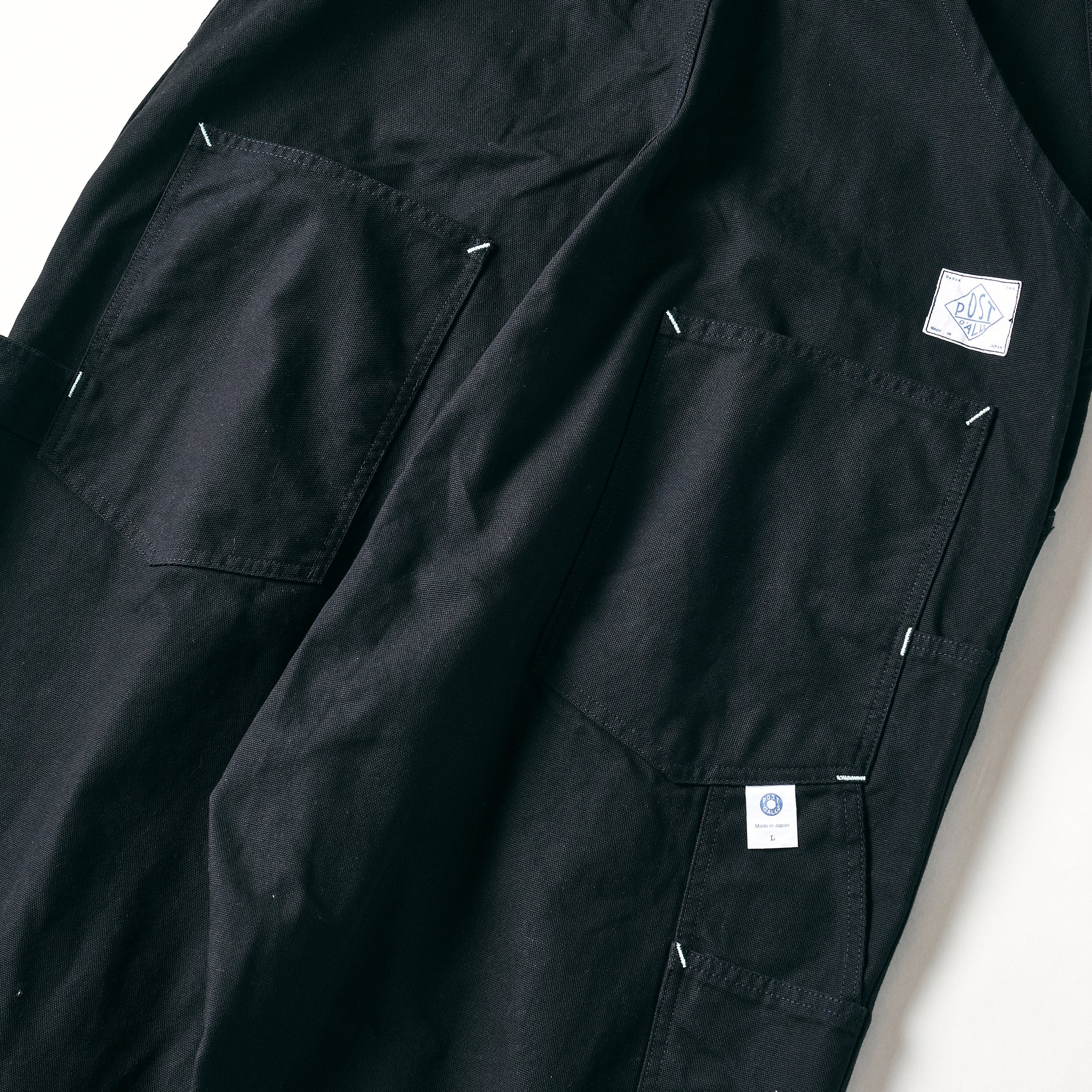 #1402-COB No.2 Overalls : cotton canvas black