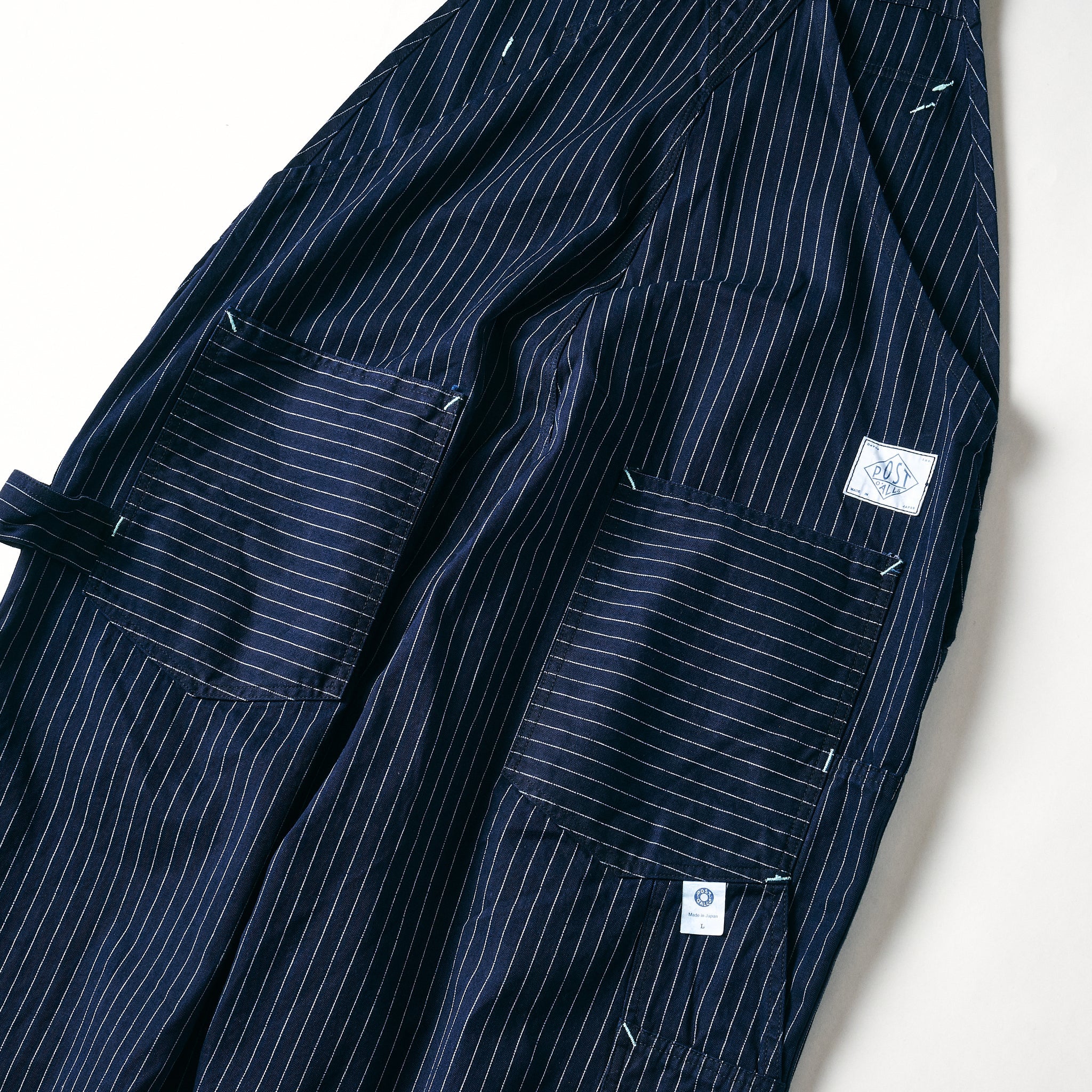 #1402-GS No.2 Overalls : gangster stripe indigo