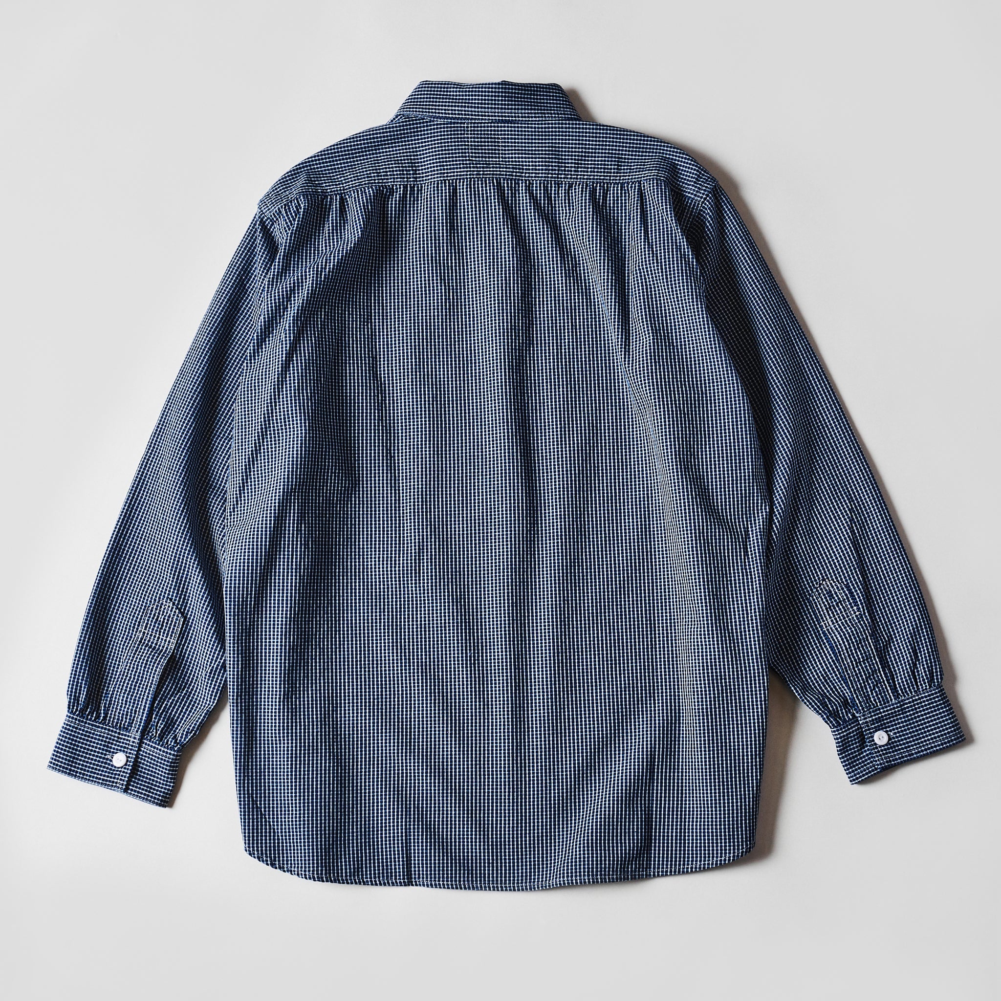 #1201-IC1 No.1 Shirt: indigo check 1