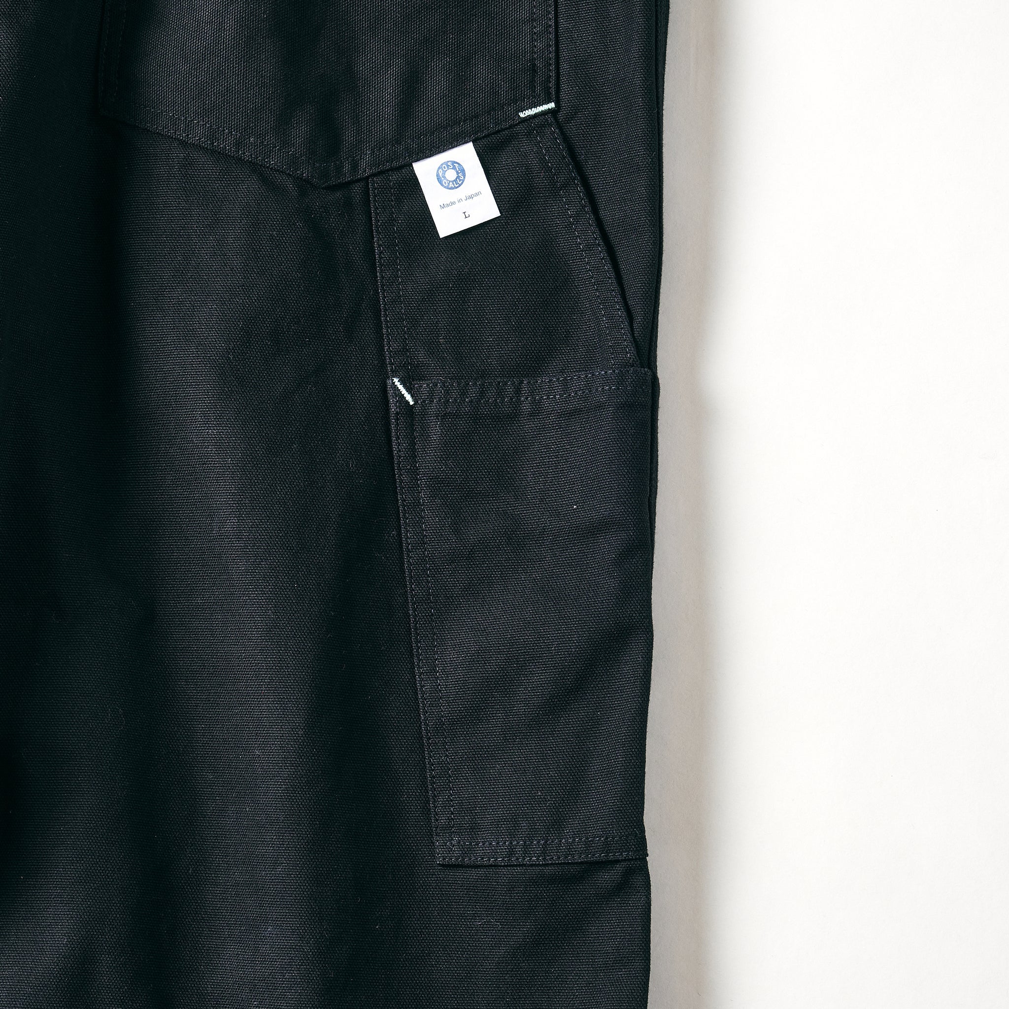 #1402-COB No.2 Overalls : cotton canvas black