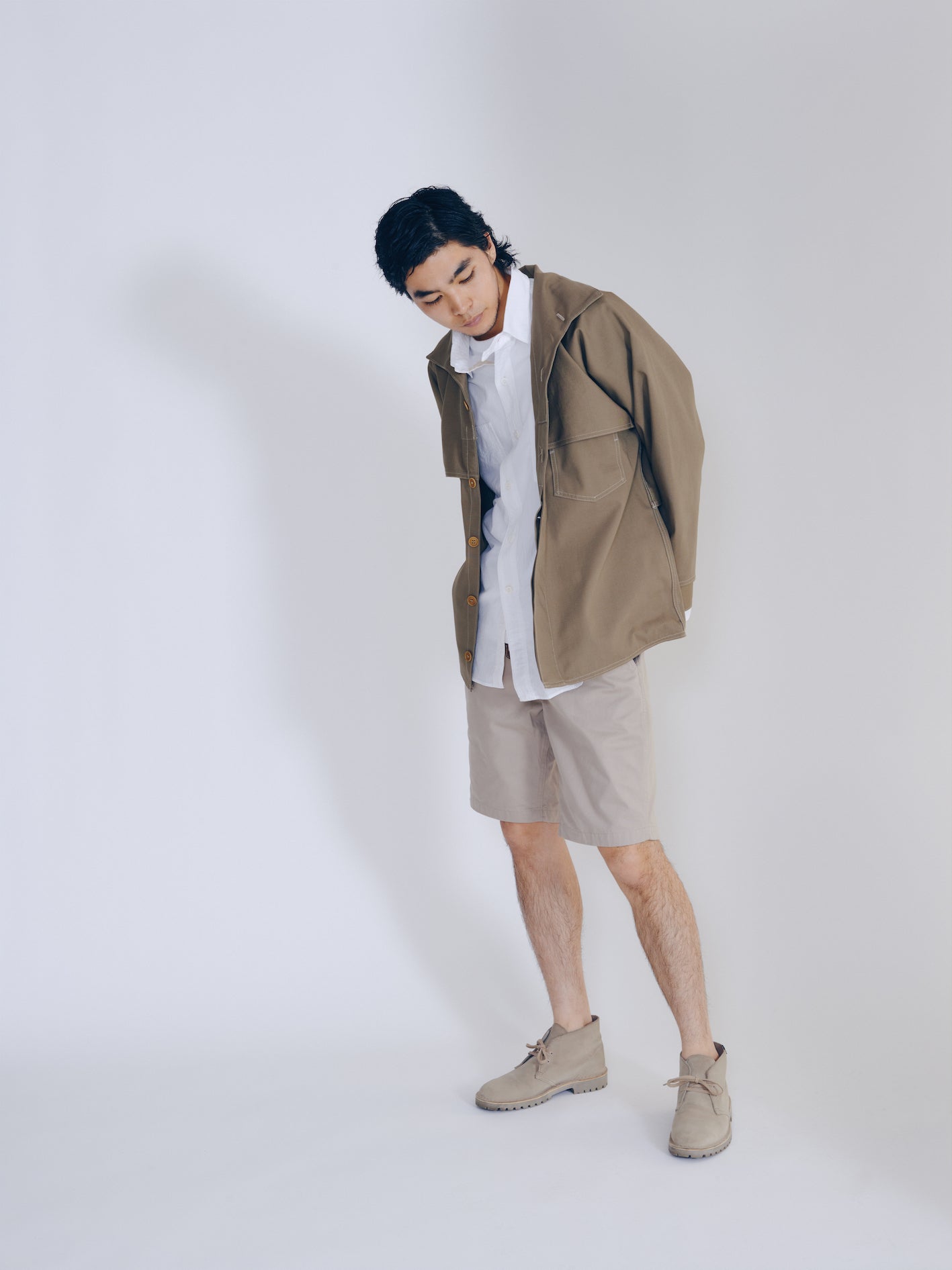 #2133-CRK POST LOGGER : cotton ripstop khaki "Dead Stock"