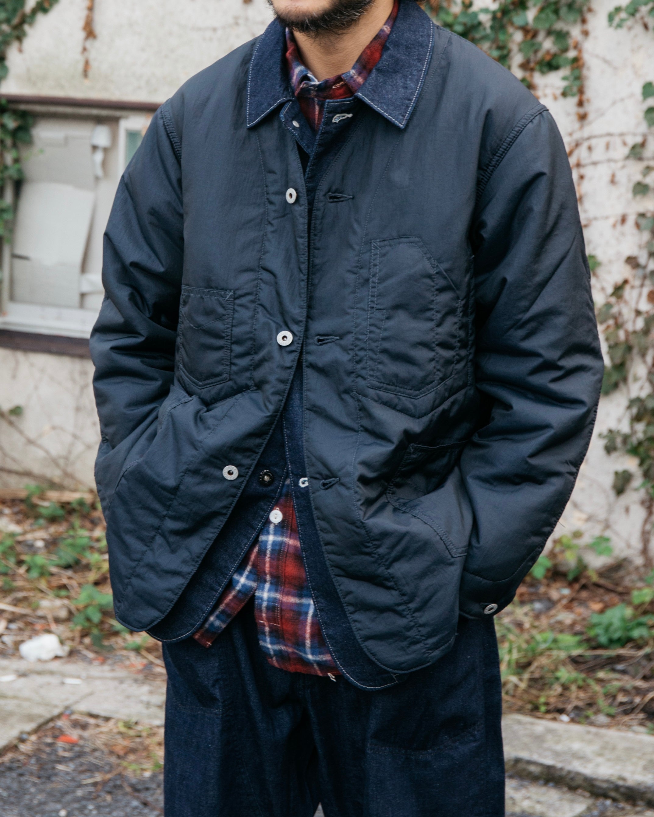 #3111DV-CT2 De Luxe Railroader 2 DV : crinkle nylon taffeta w/Thinsulate dk.navy