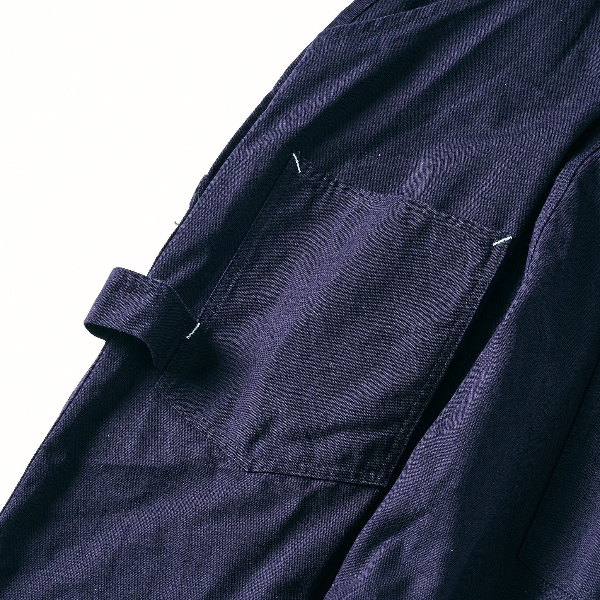#1402-COD No.2 Overalls : cotton canvas dark navy