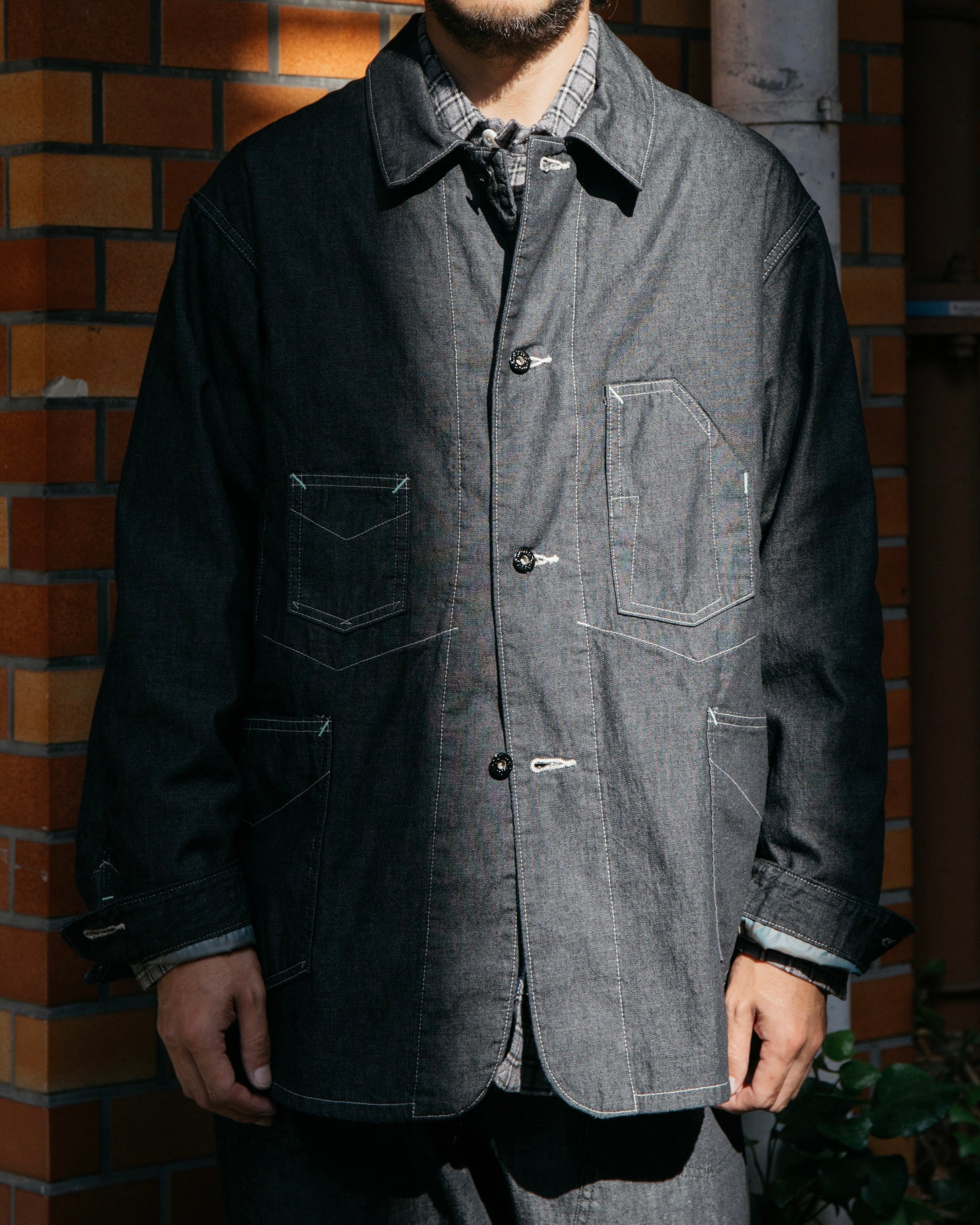 #3111-8DB De Luxe Railroader 2 : 8 oz. denim w/taffeta lining black