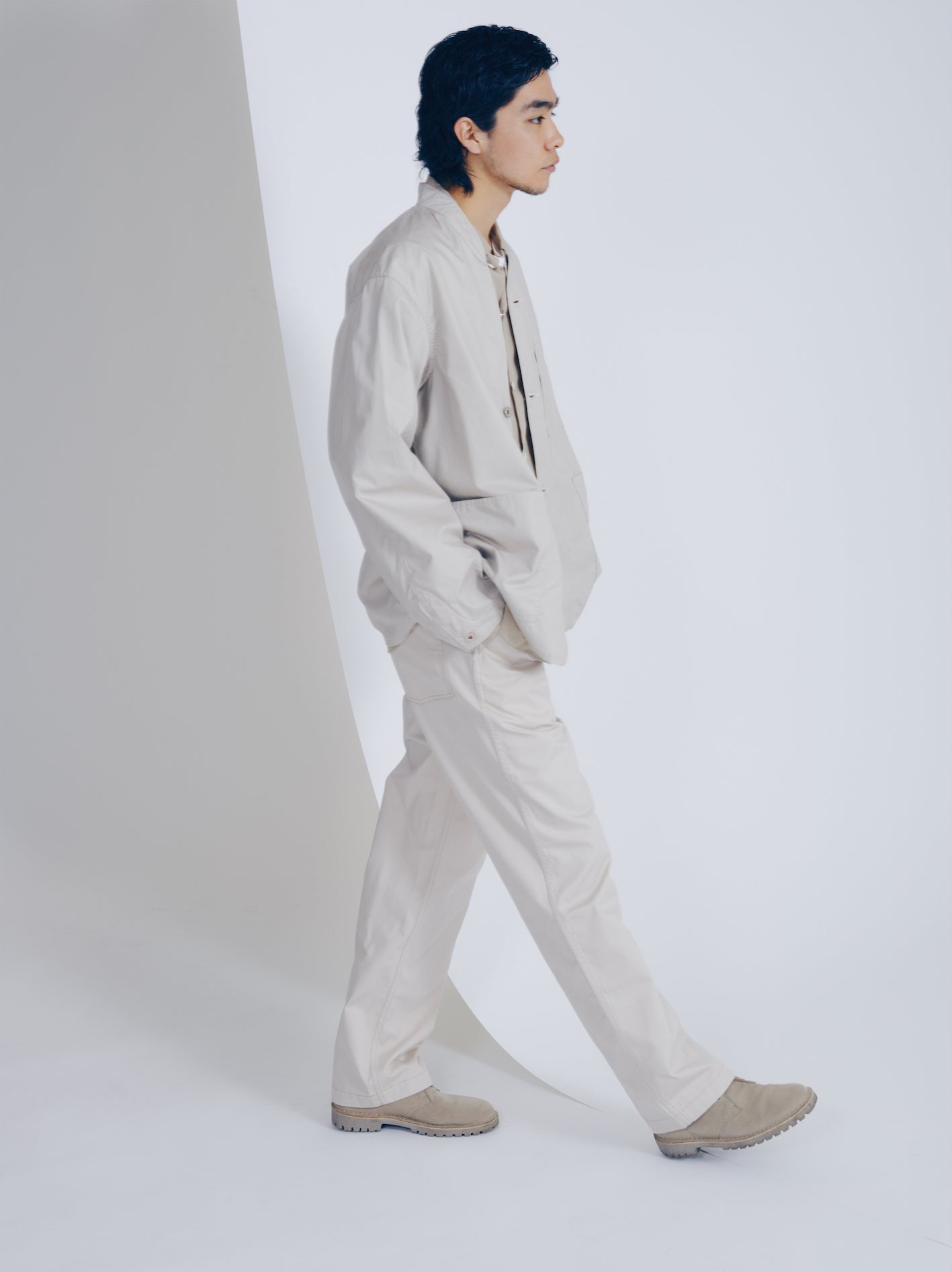 #2324 New Maker Pants FH3 : fine herringbone khaki