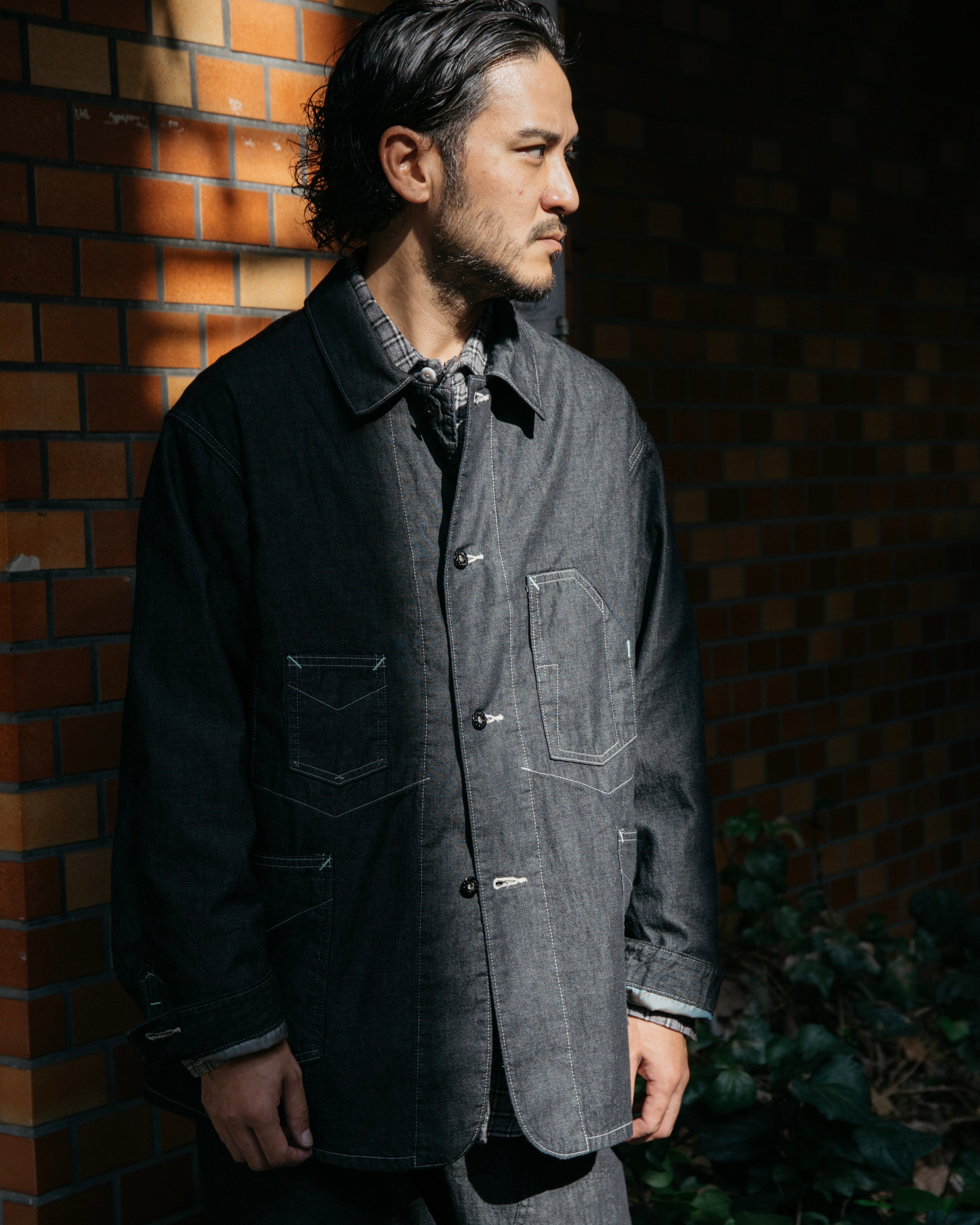 #3111-8DB De Luxe Railroader 2 : 8 oz. denim w/taffeta lining black