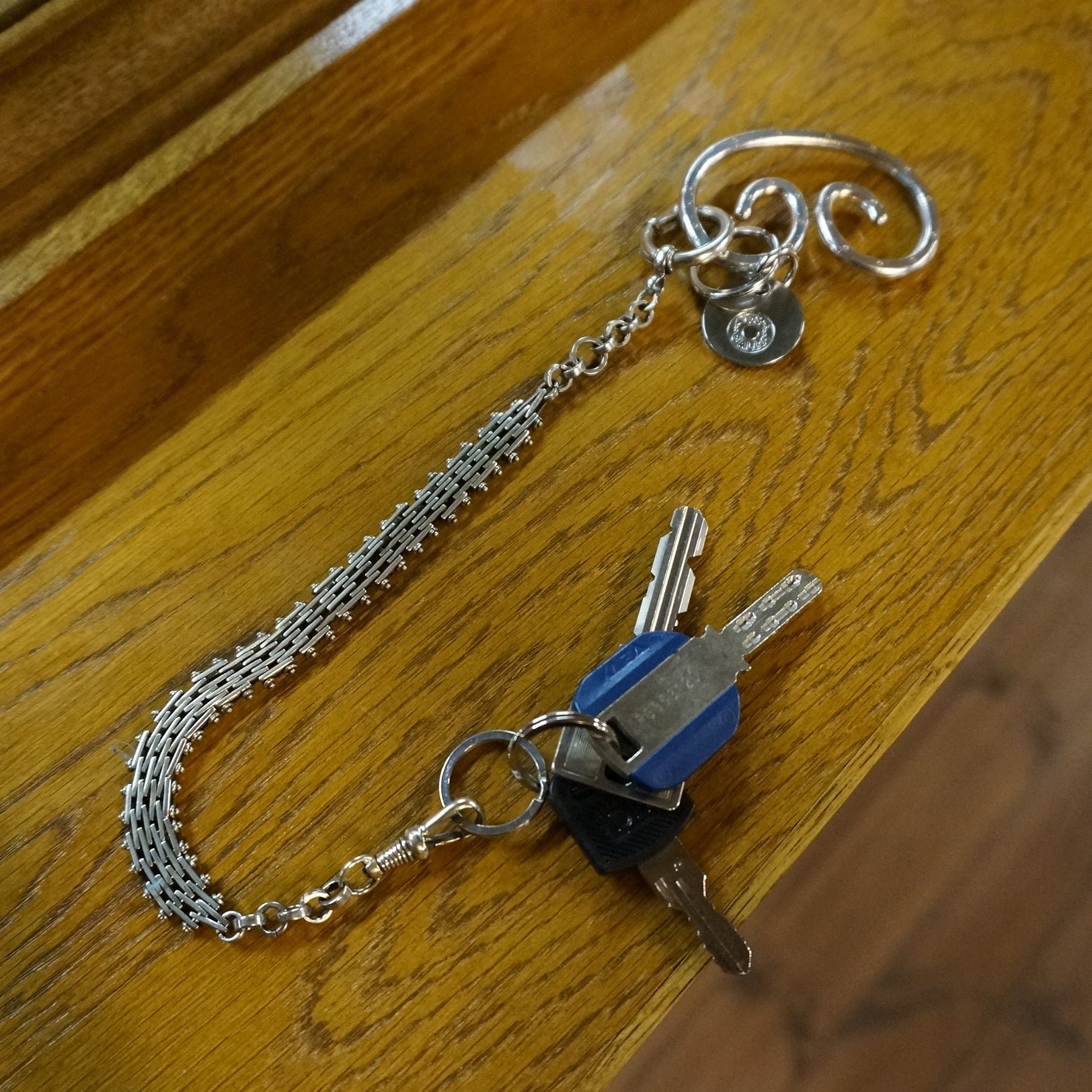 #3908 POST key ring : 925 silver