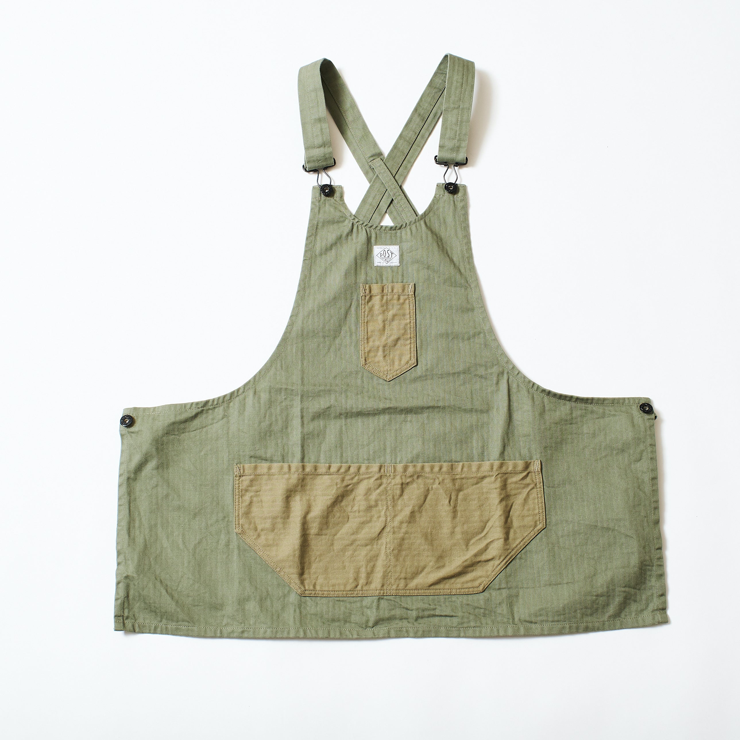 3802 POST Apron #2 HBTS : cotton HBT khaki combo 