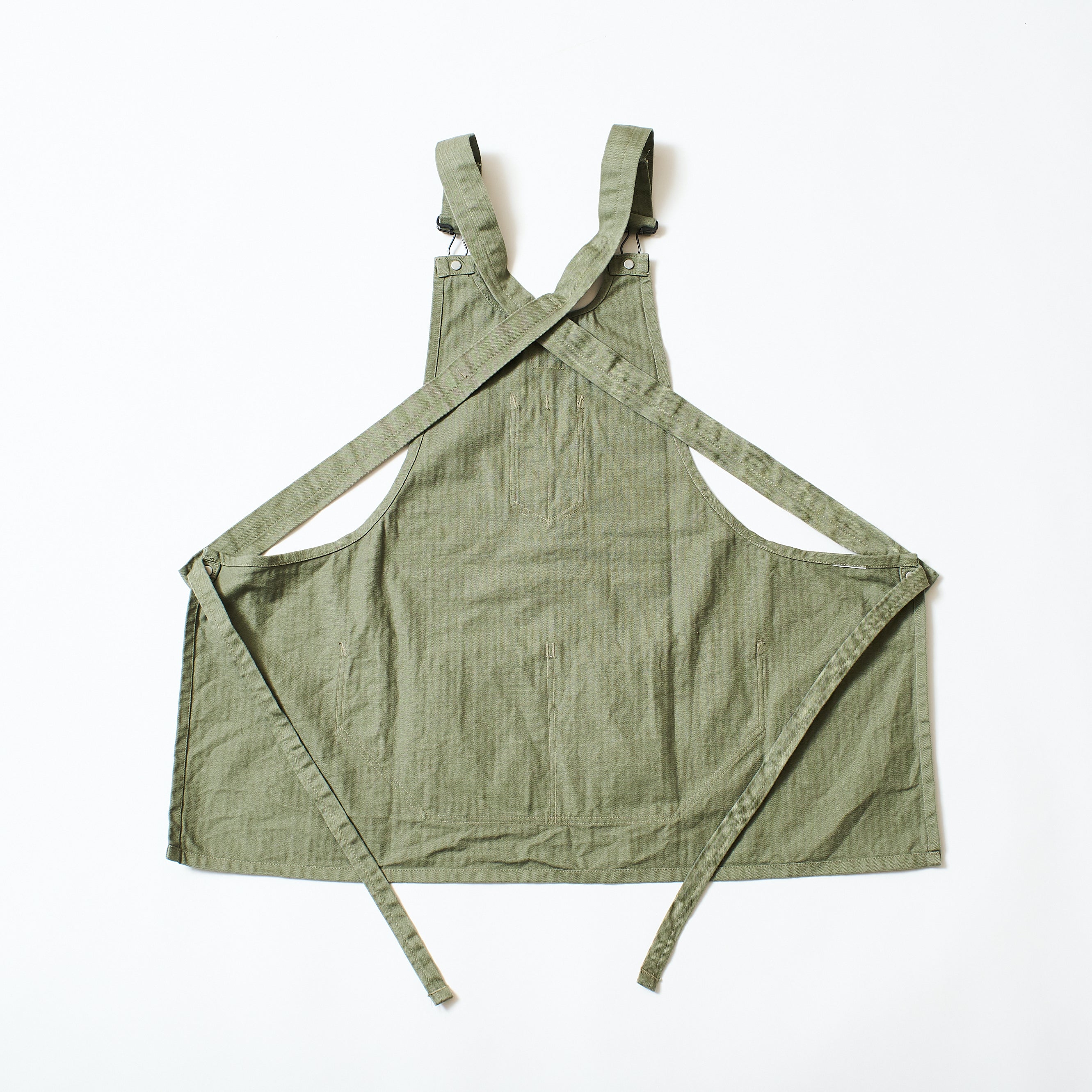 3802 POST Apron #2 HBTS : cotton HBT khaki combo 