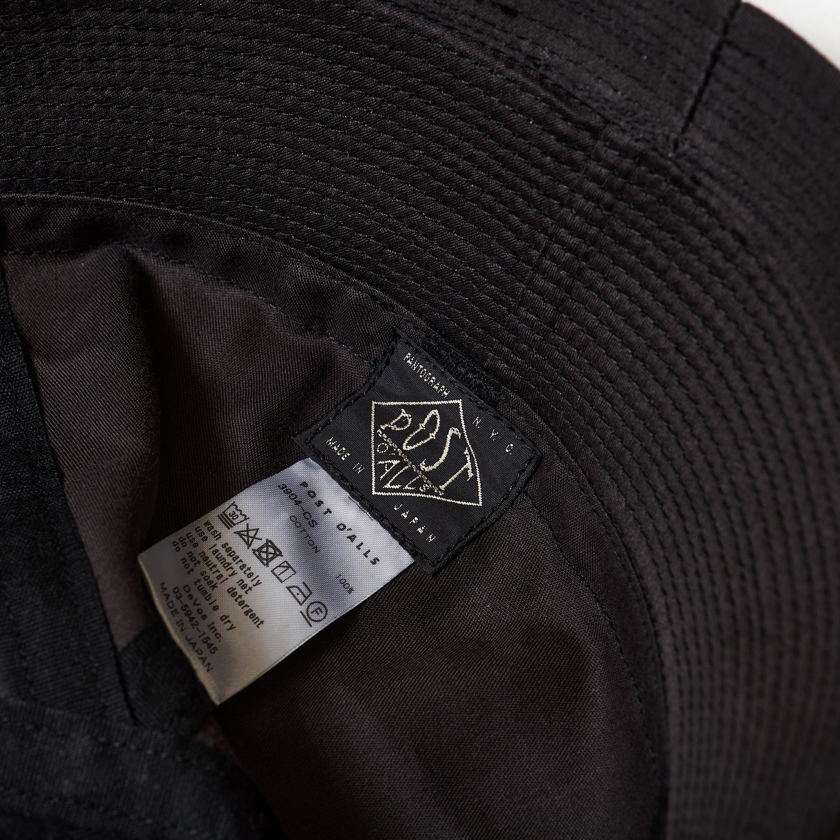 #3904-CS POST Sailor Hat : cotton sateen faded black