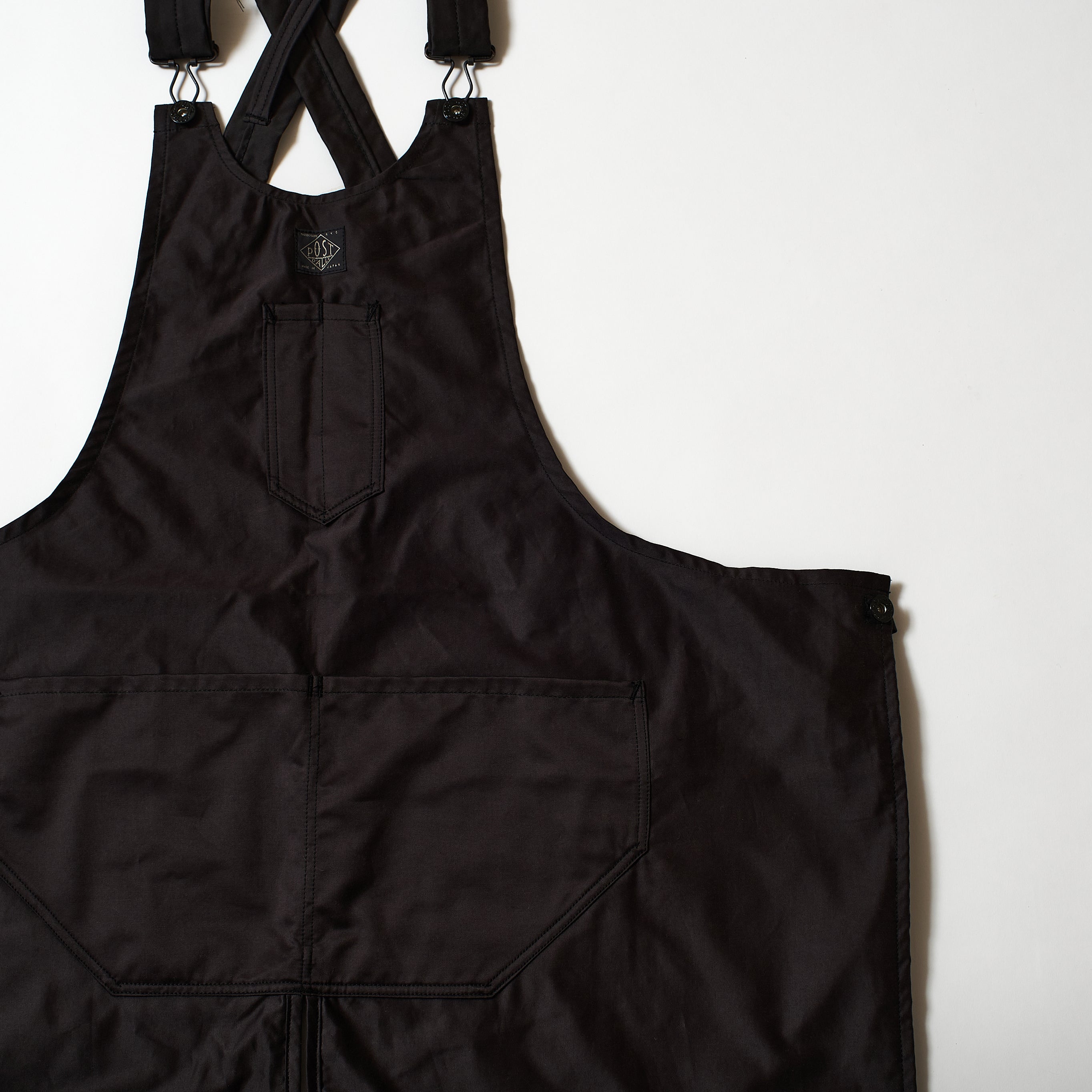 #3801-CS POST Apron #1 : cotton sateen faded black