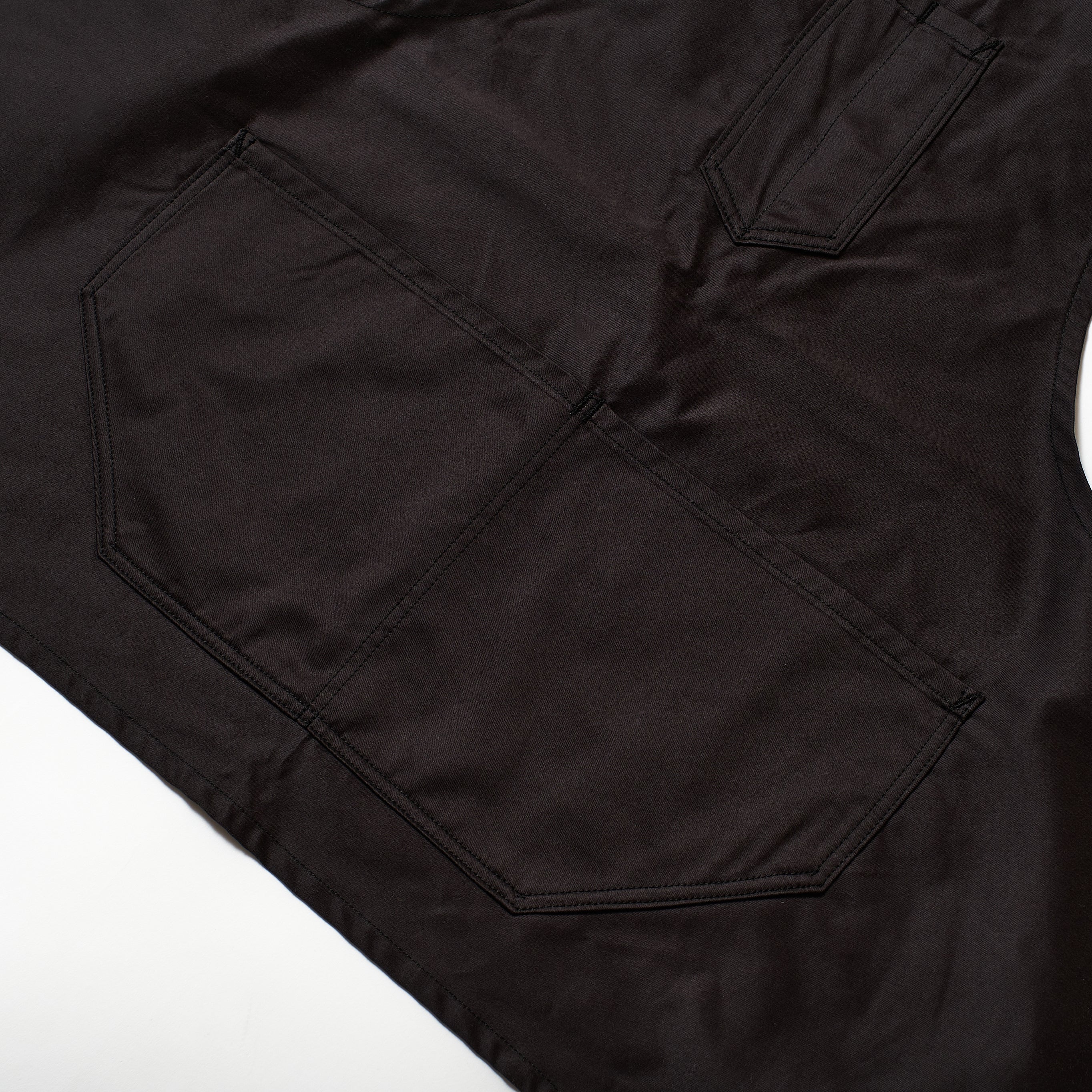 #3802-CS POST Apron #2 : cotton sateen faded black