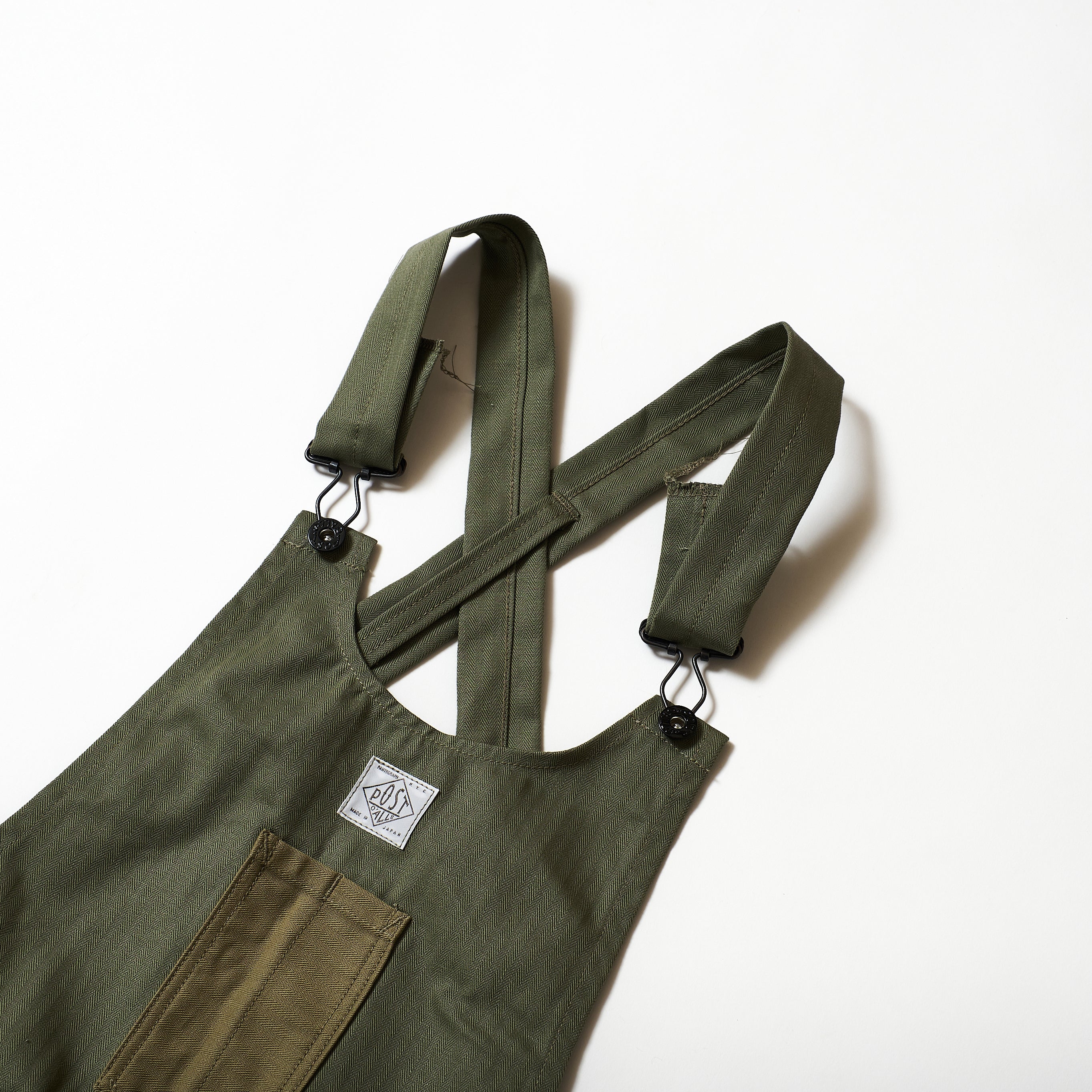 #3801-HBTS POST Apron #1 : cotton HBT khaki combo 