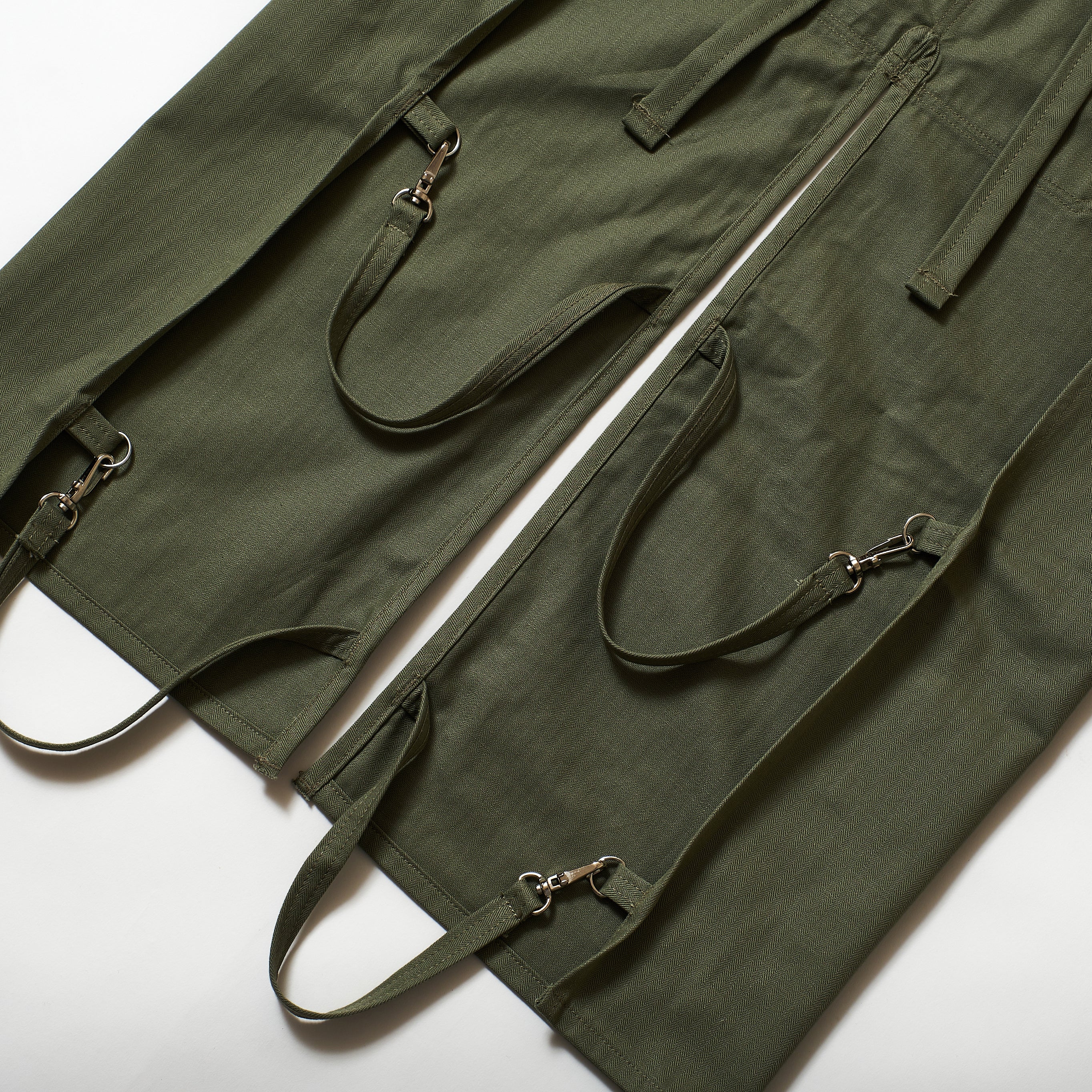 #3801-HBTS POST Apron #1 : cotton HBT khaki combo 