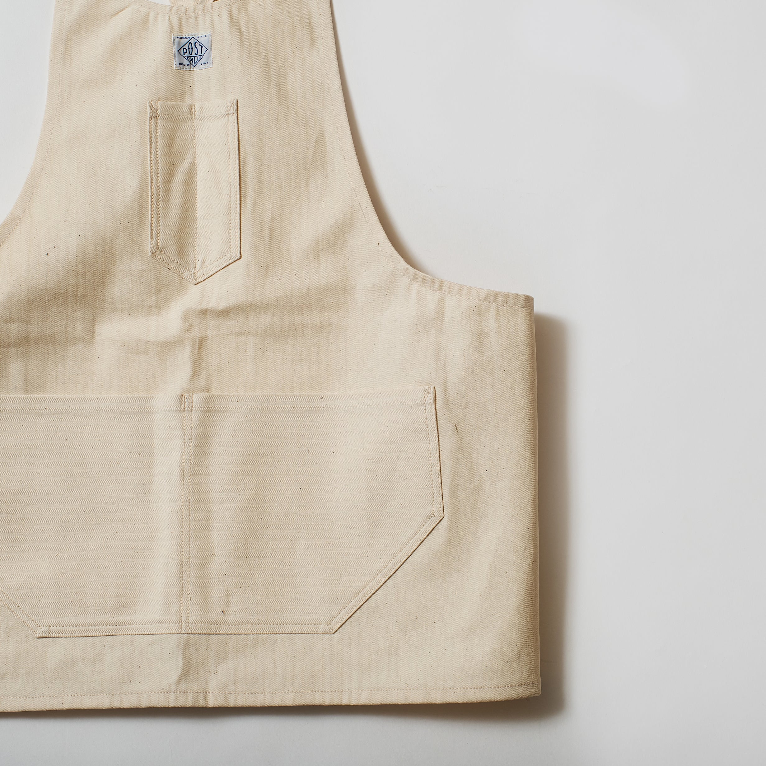 #3802-HBTN POST Apron #2 : cotton HBT natural