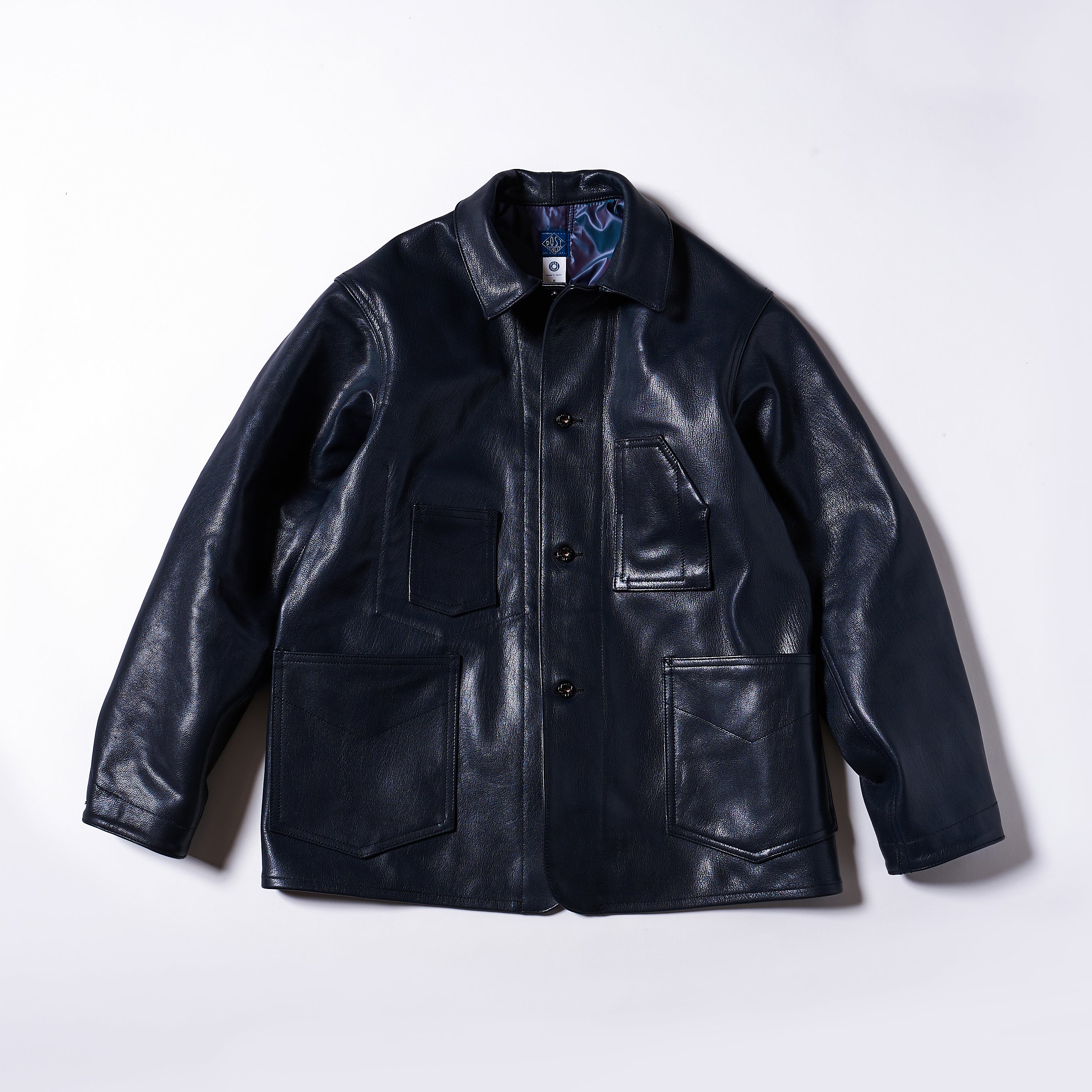 #1111-G3 De Luxe Railroader : premium goatskin navy