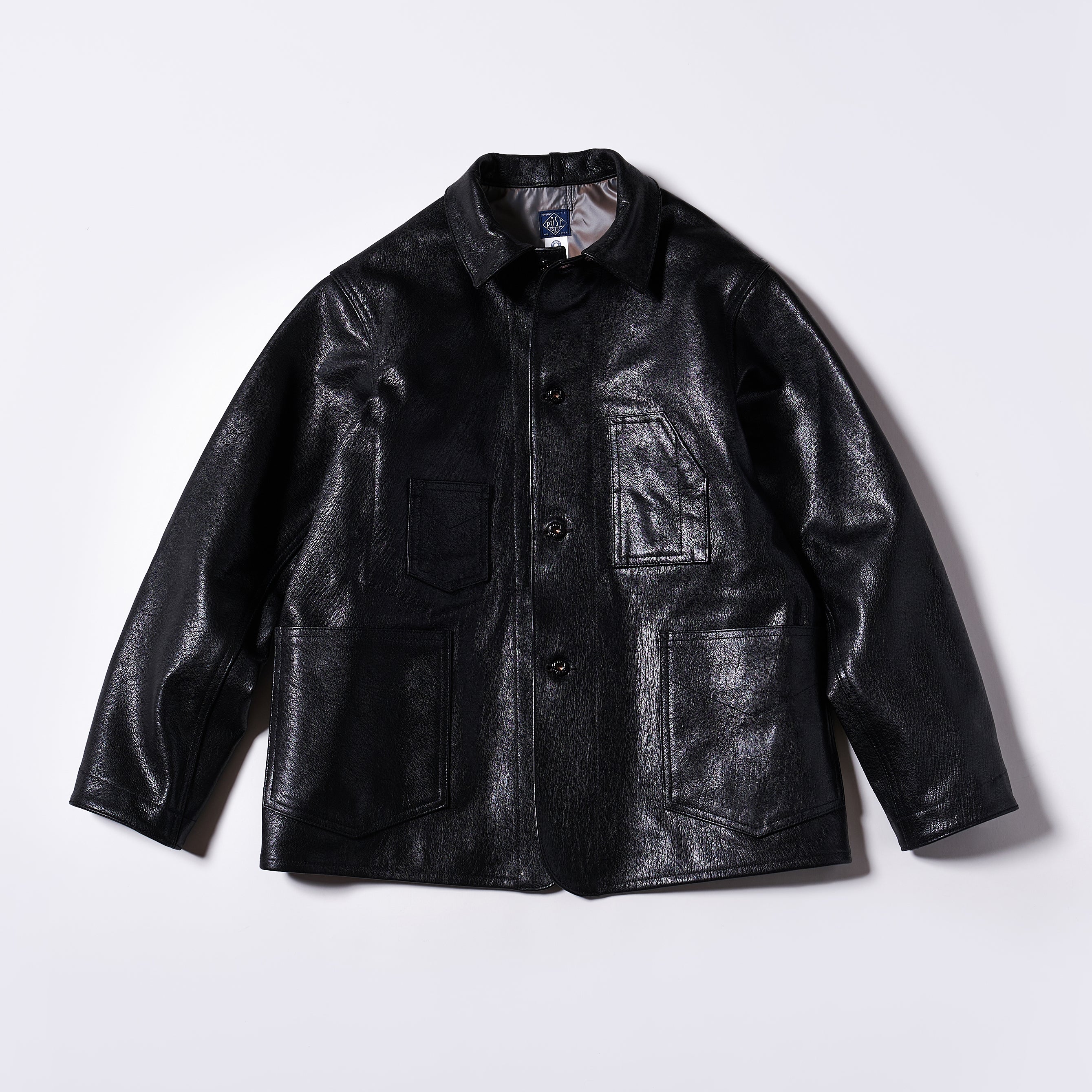 #1111-G1 De Luxe Railroader : premium goatskin black 