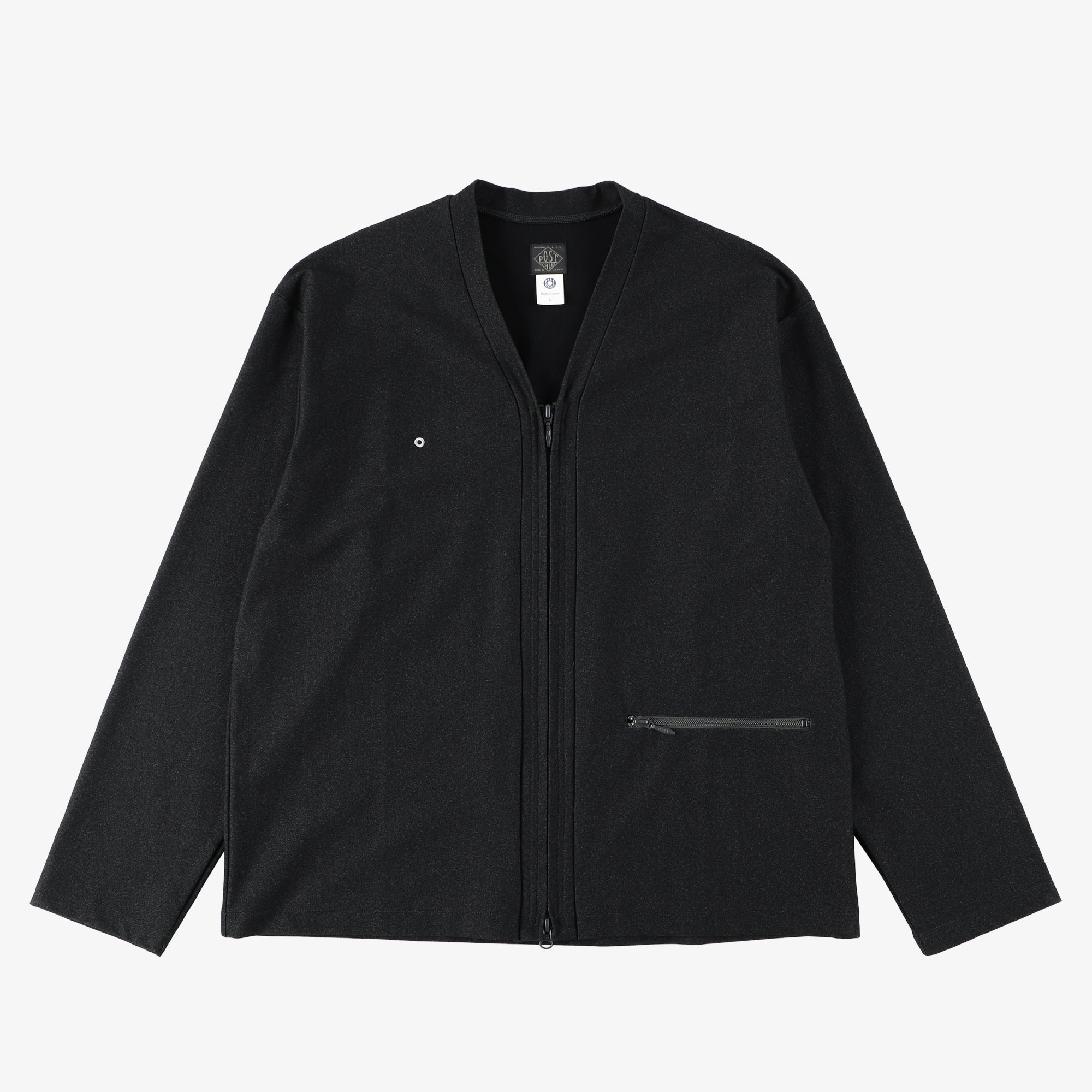 #3609 E-Z Zip Cardigan MPJ / mid weight poly jersey dark charcoal heather