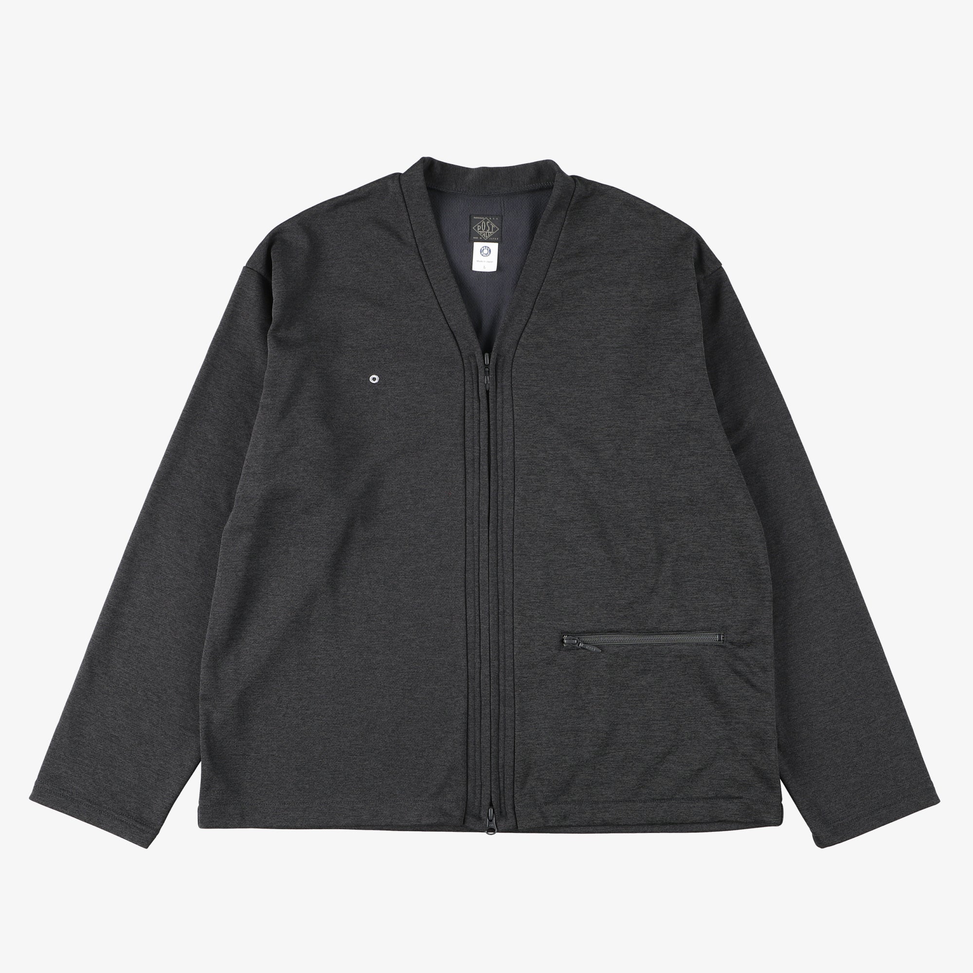 #3609 E-Z Zip Cardigan PJ1 / poly jersey charcoal heather