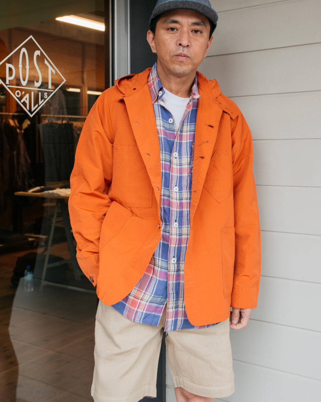 Post Overalls x Battenwear : New Maker Shorts Color Denim