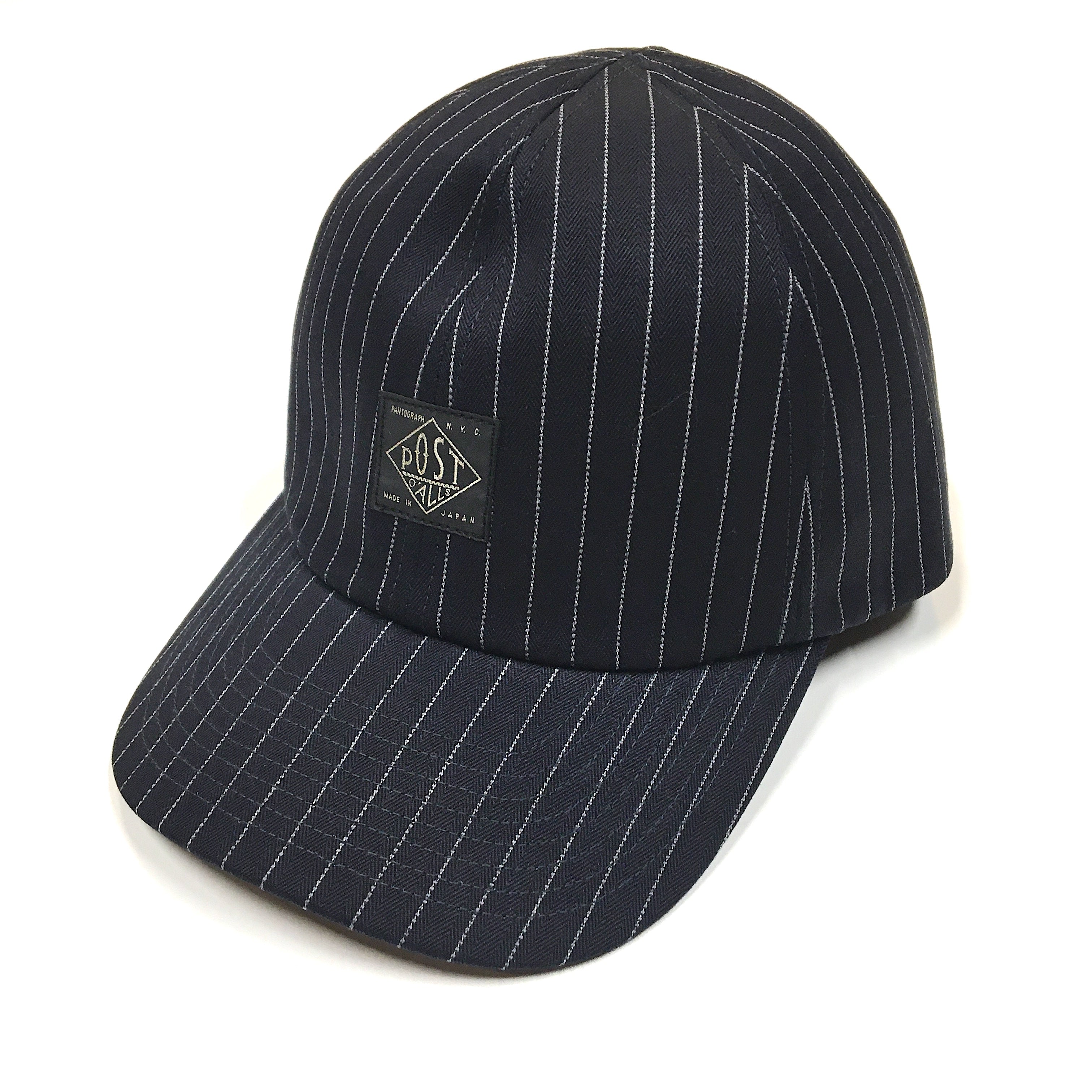 #4101 POST Ball Cap IS : gangster stripe indigo (Shop Special)