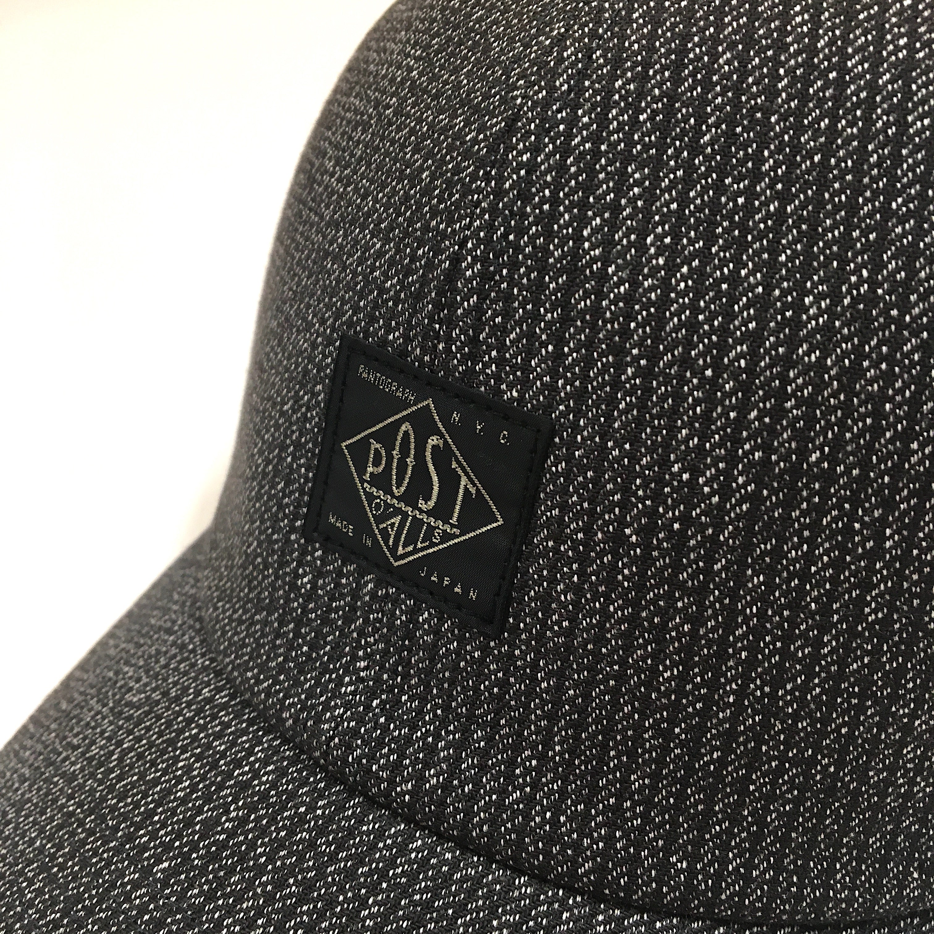 #4101 POST Ball Cap SH : grey heather stripe charcoal (Shop Special)