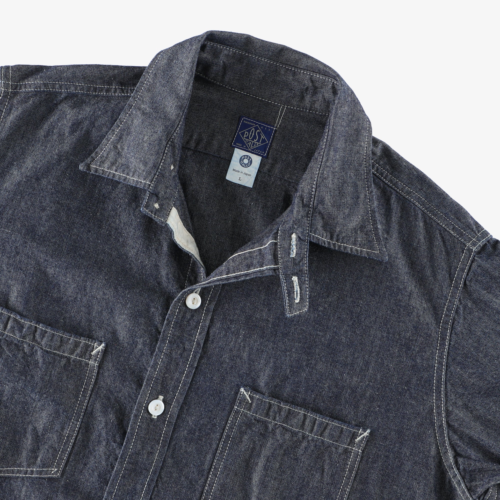 #2216 The POST III-R-W HC / heavy chambray indigo