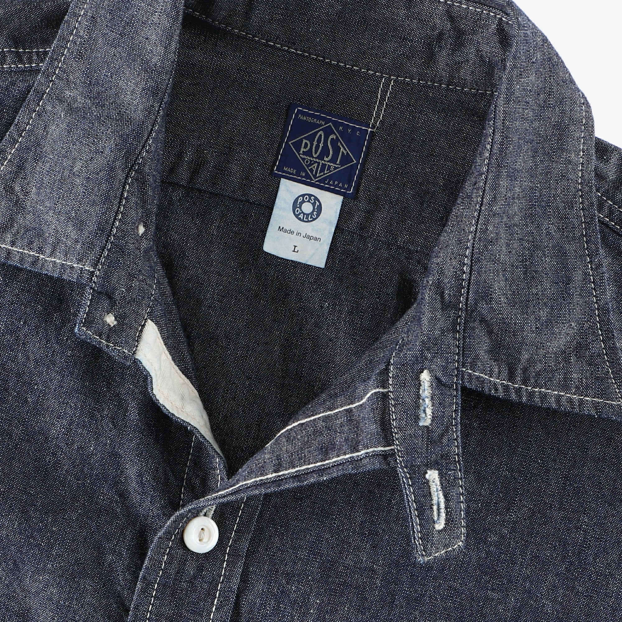 #2216 The POST III-R-W HC / heavy chambray indigo