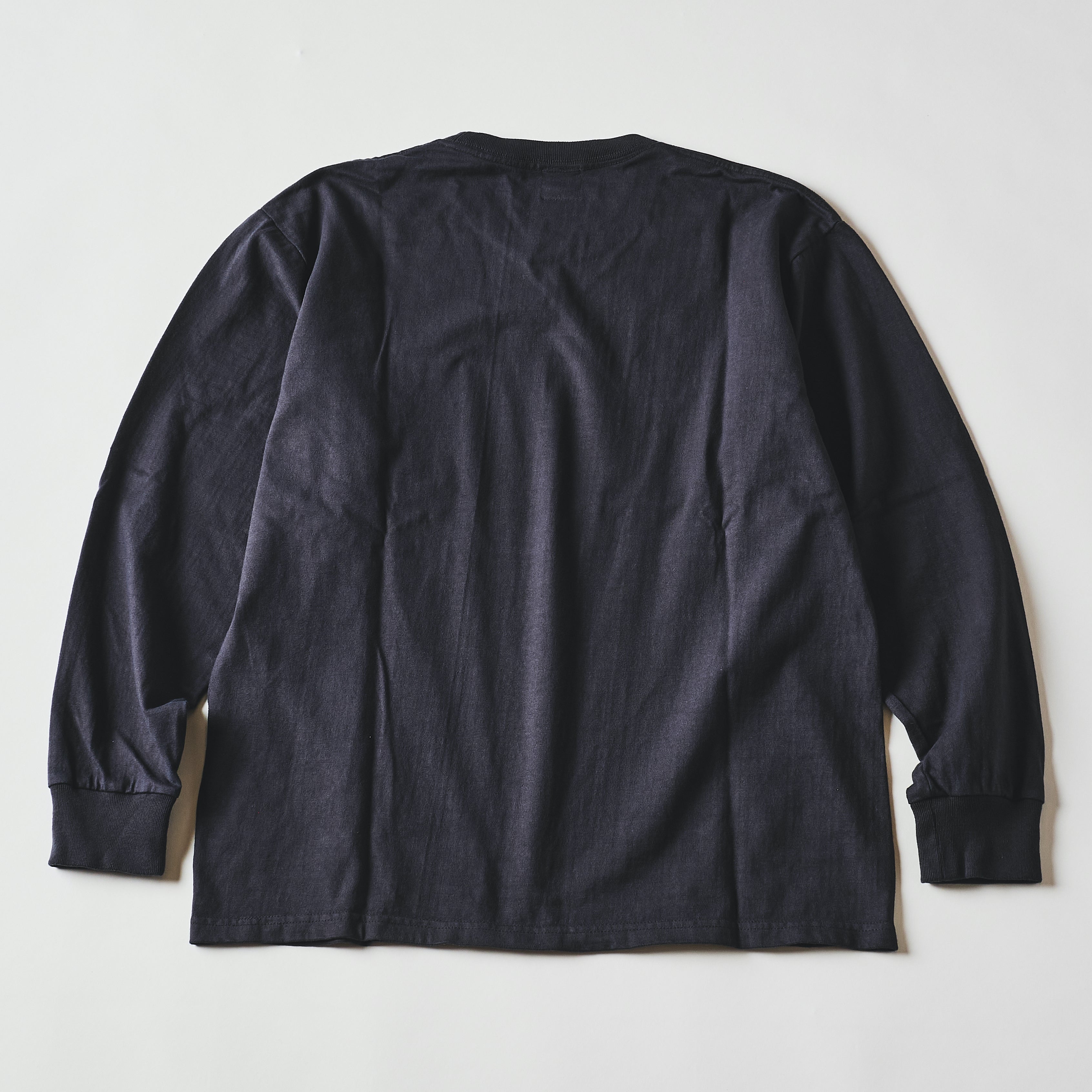 #3616-HJC Crew Pocket Long Sleeve Tee : heavyweight jersey charcoal
