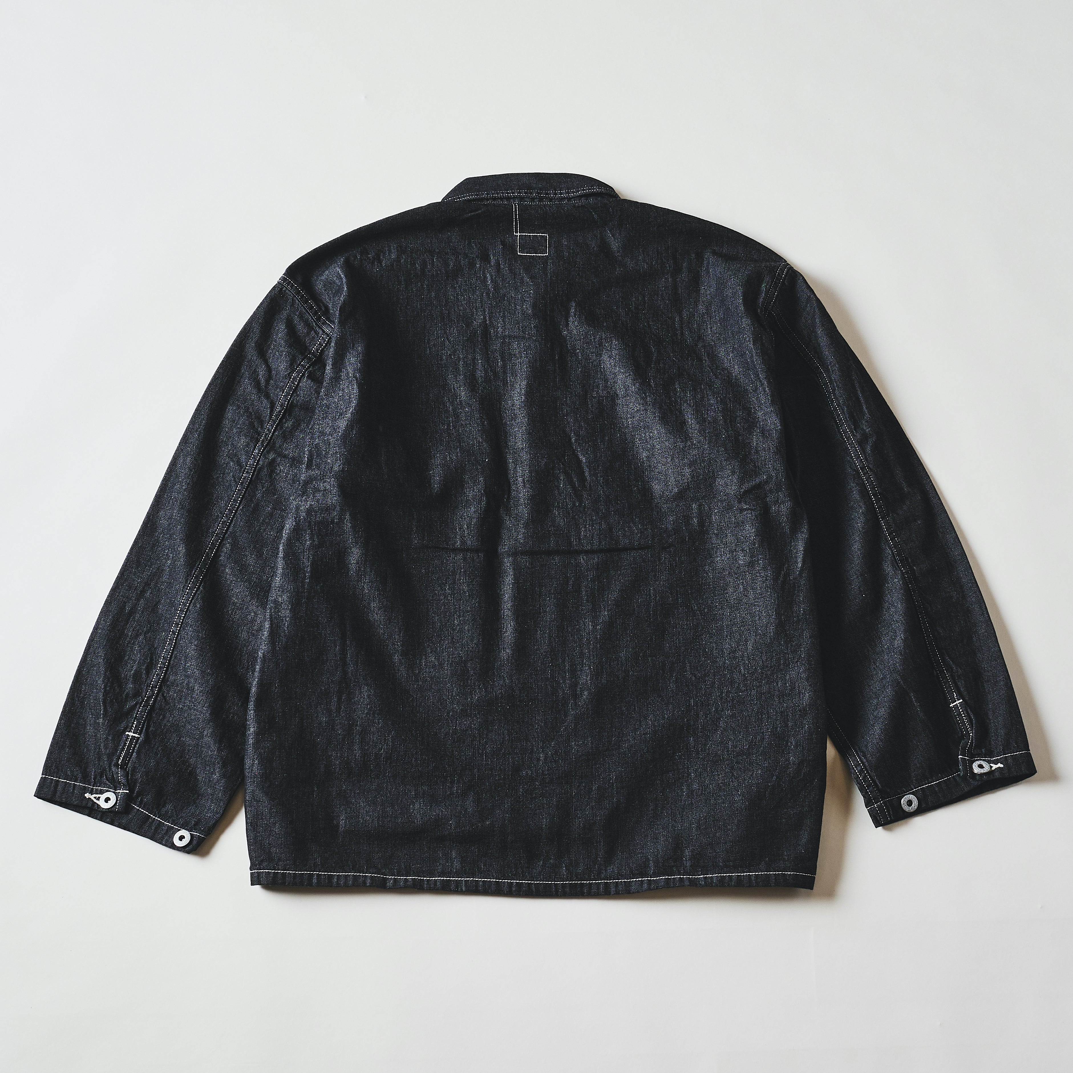 #1204-8DB ARMY SHIRT : 8 oz. denim black