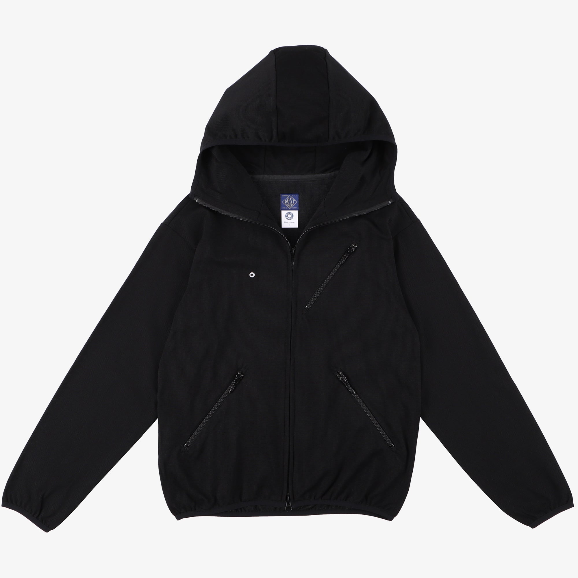 #3601-MJ1 EZ HOODIE : mesh jersey black