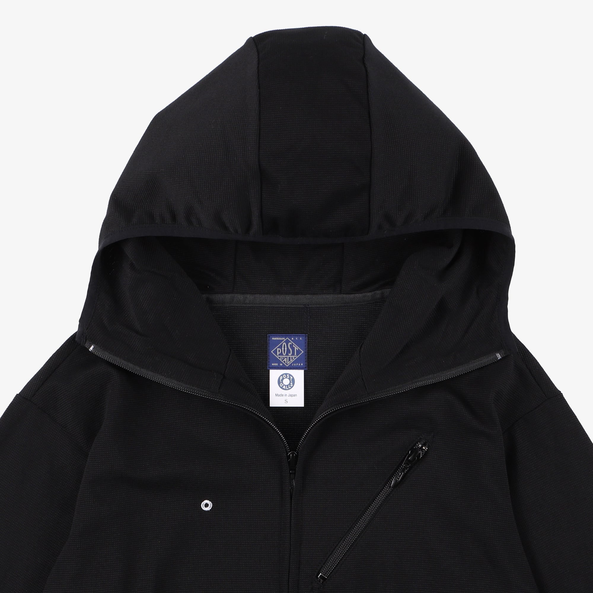 #3601-MJ1 EZ HOODIE : mesh jersey black