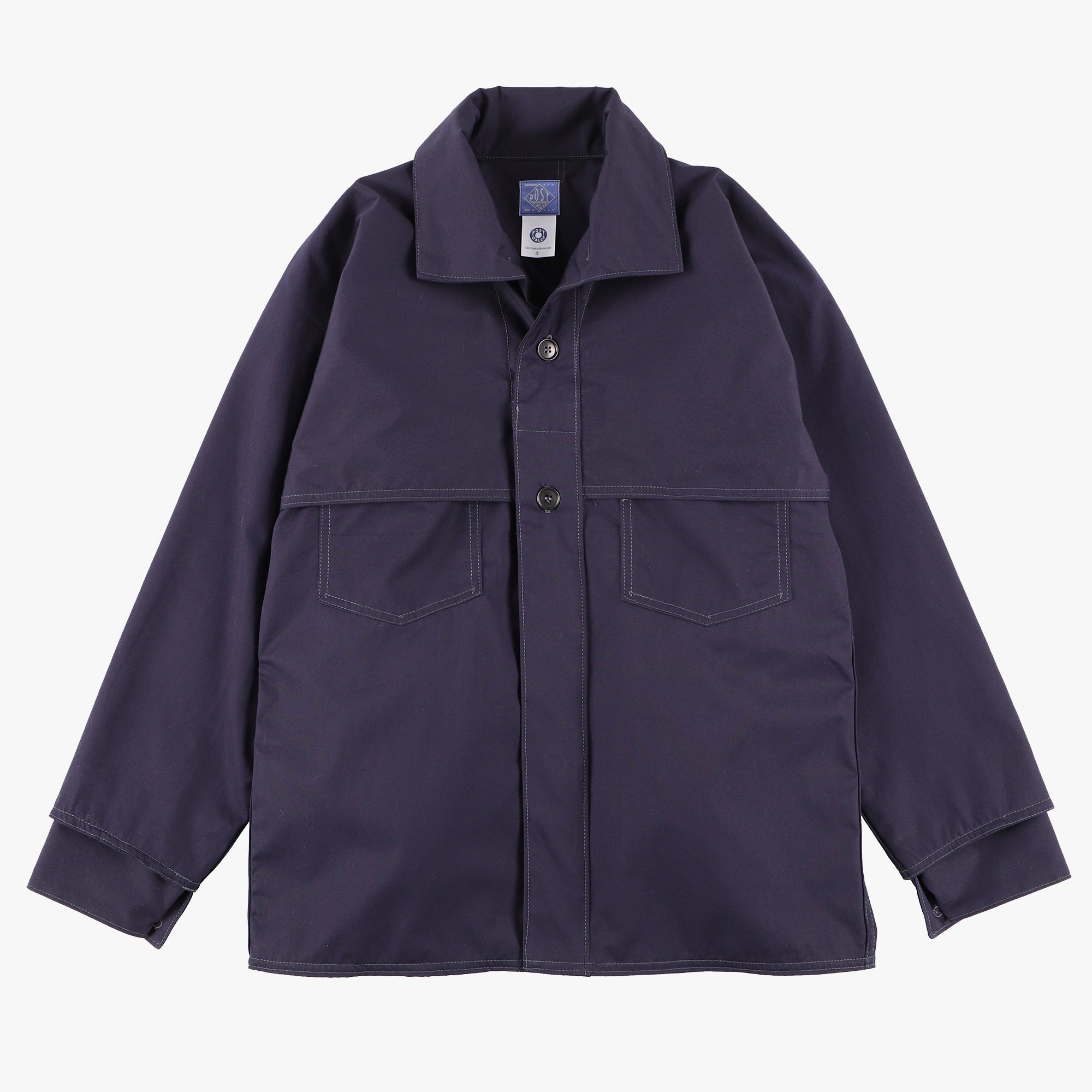 #2133-CPN POST LOGGER : cotton poplin navy "Dead Stock"