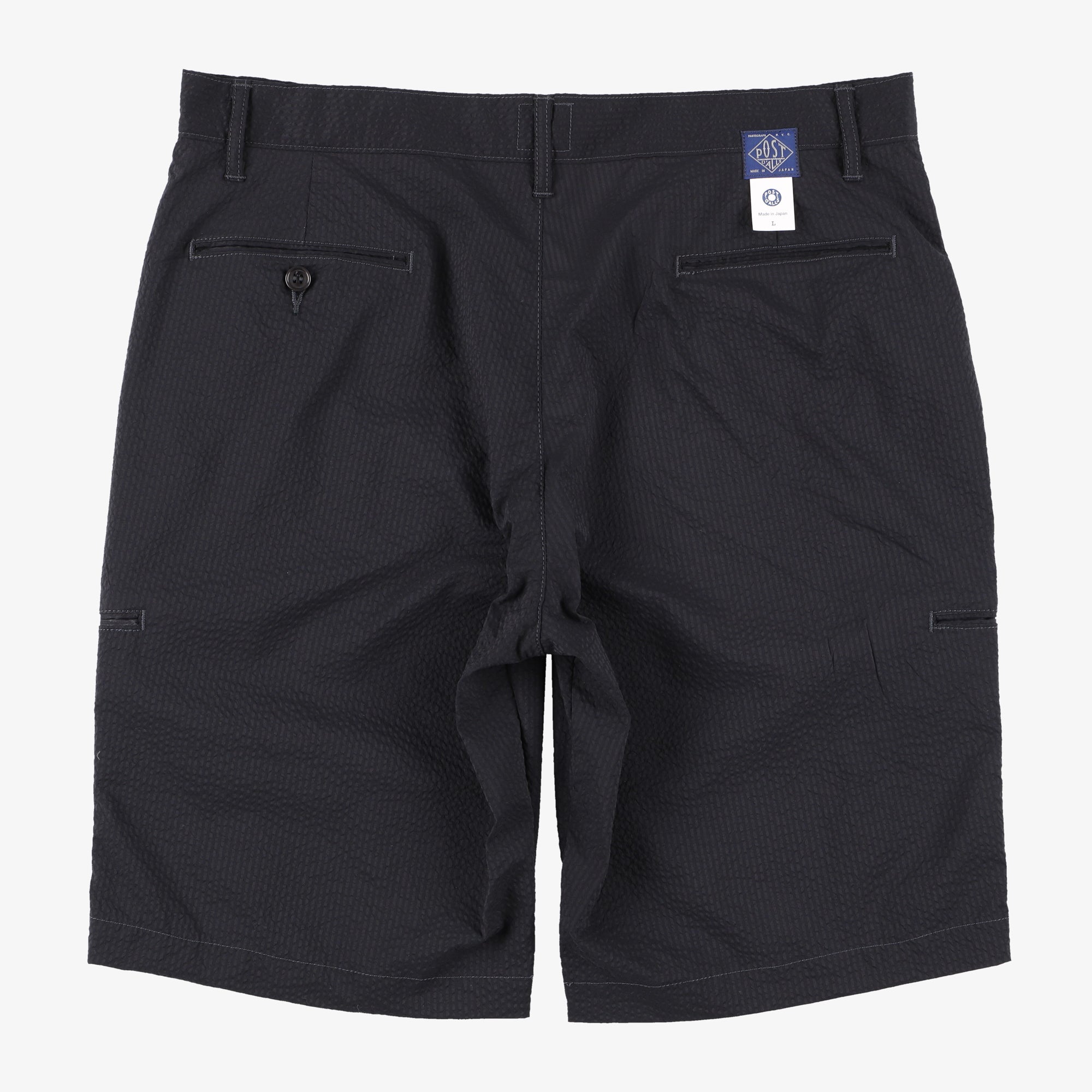 #2321S-PCS1 CITI-CRUZ Shorts : P/C seersucker black