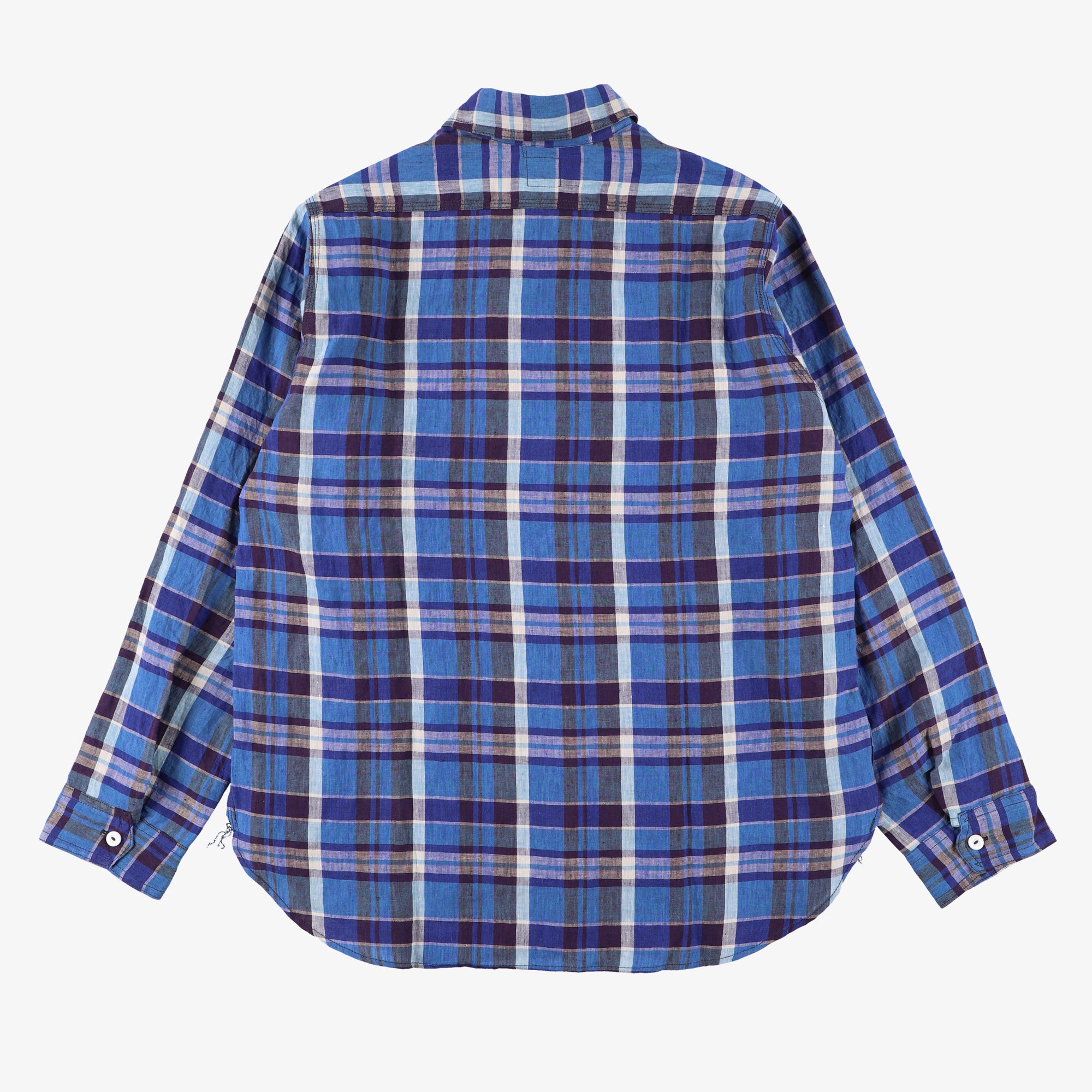 #3201 1102 Shirt LP2 : linen plaid blue