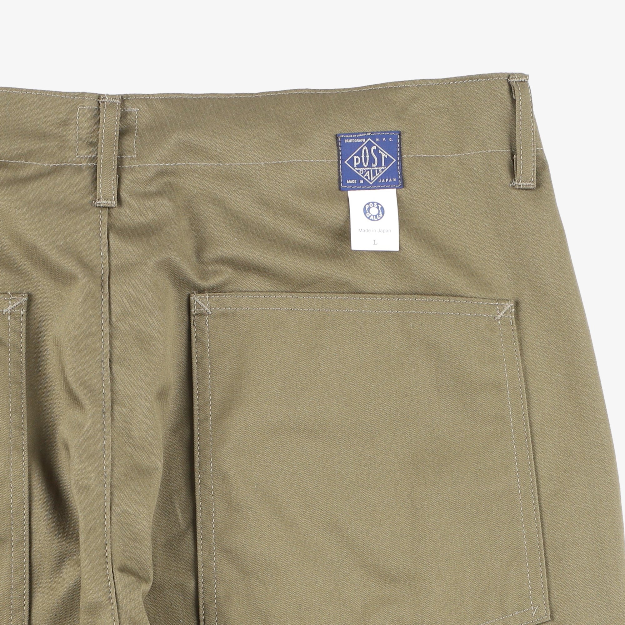 #2324S New Maker Shorts FH2 : fine herringbone olive