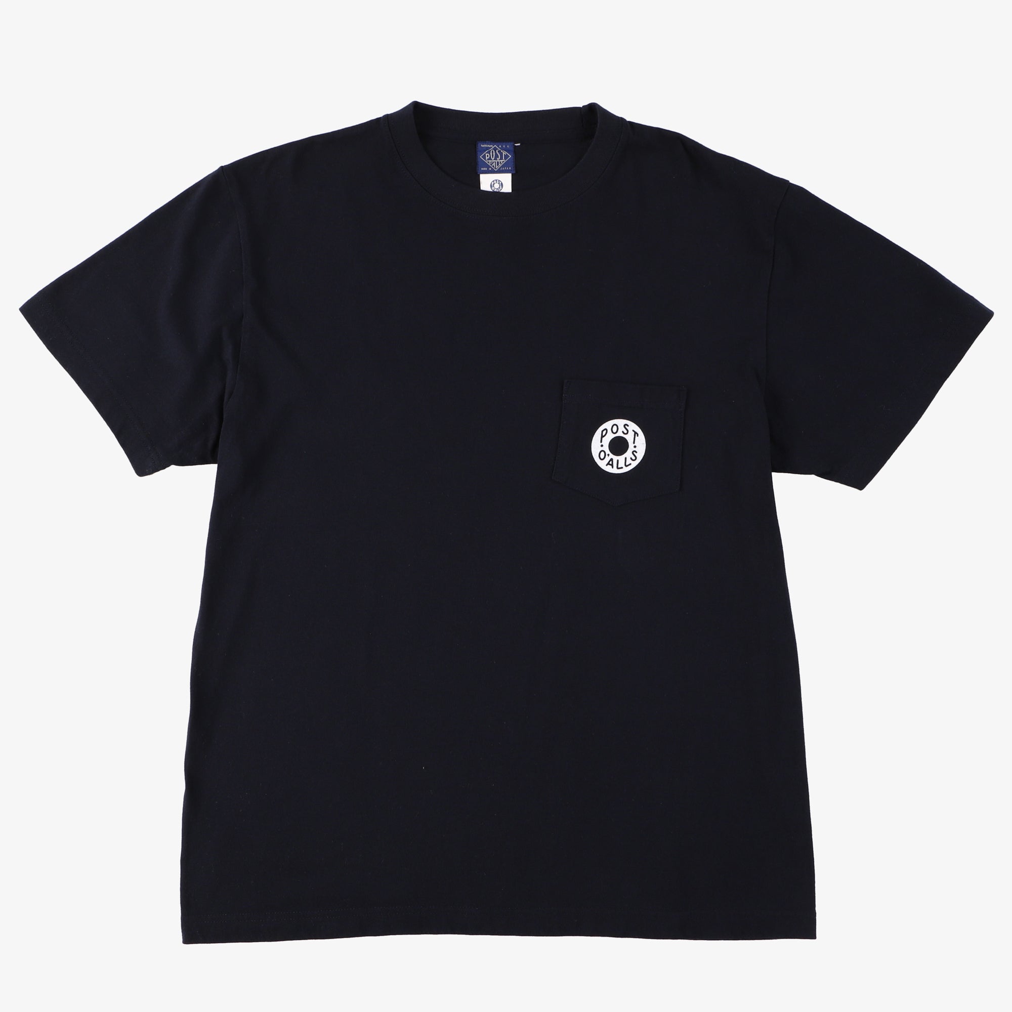 #3003 Donut pocket Tee 2 : cotton jersey navy x white