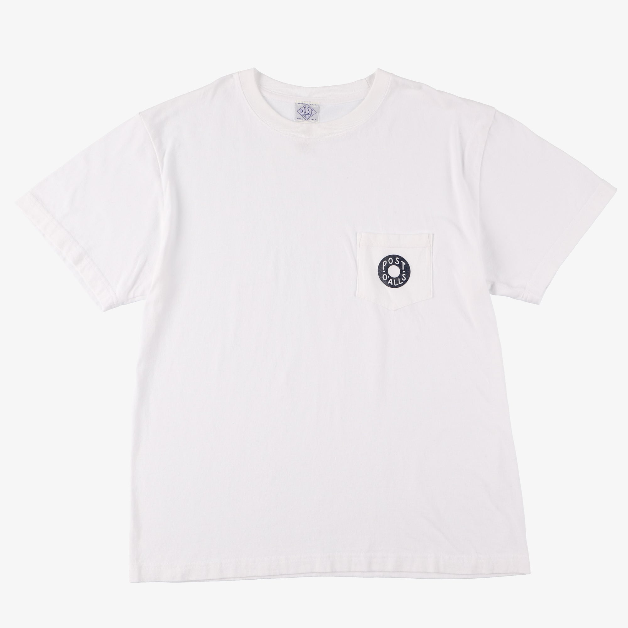 #3003 Donut pocket Tee 1 : cotton jersey white x navy