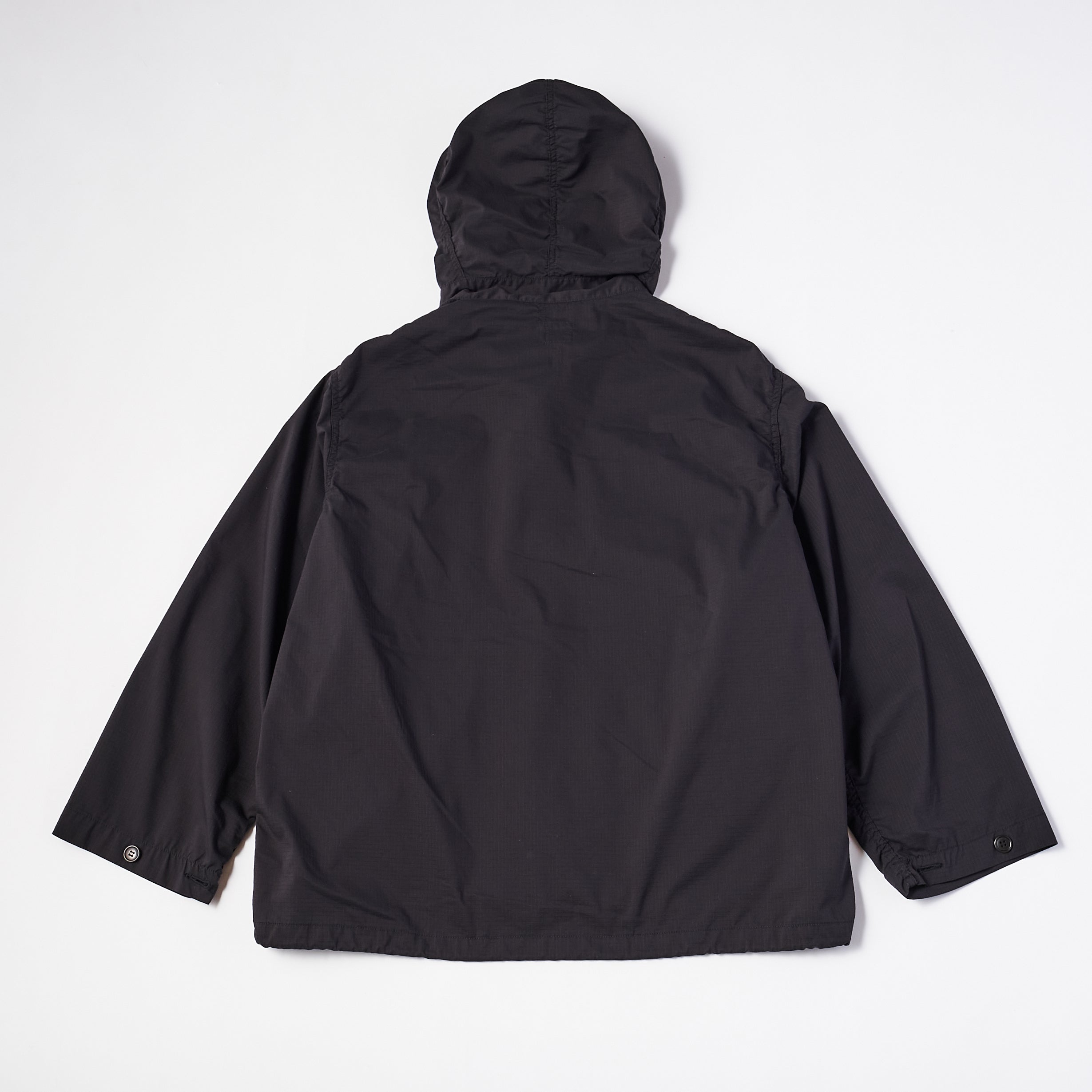 #1114R-RS NAVY Parka 3-R : poly feather ripstop black